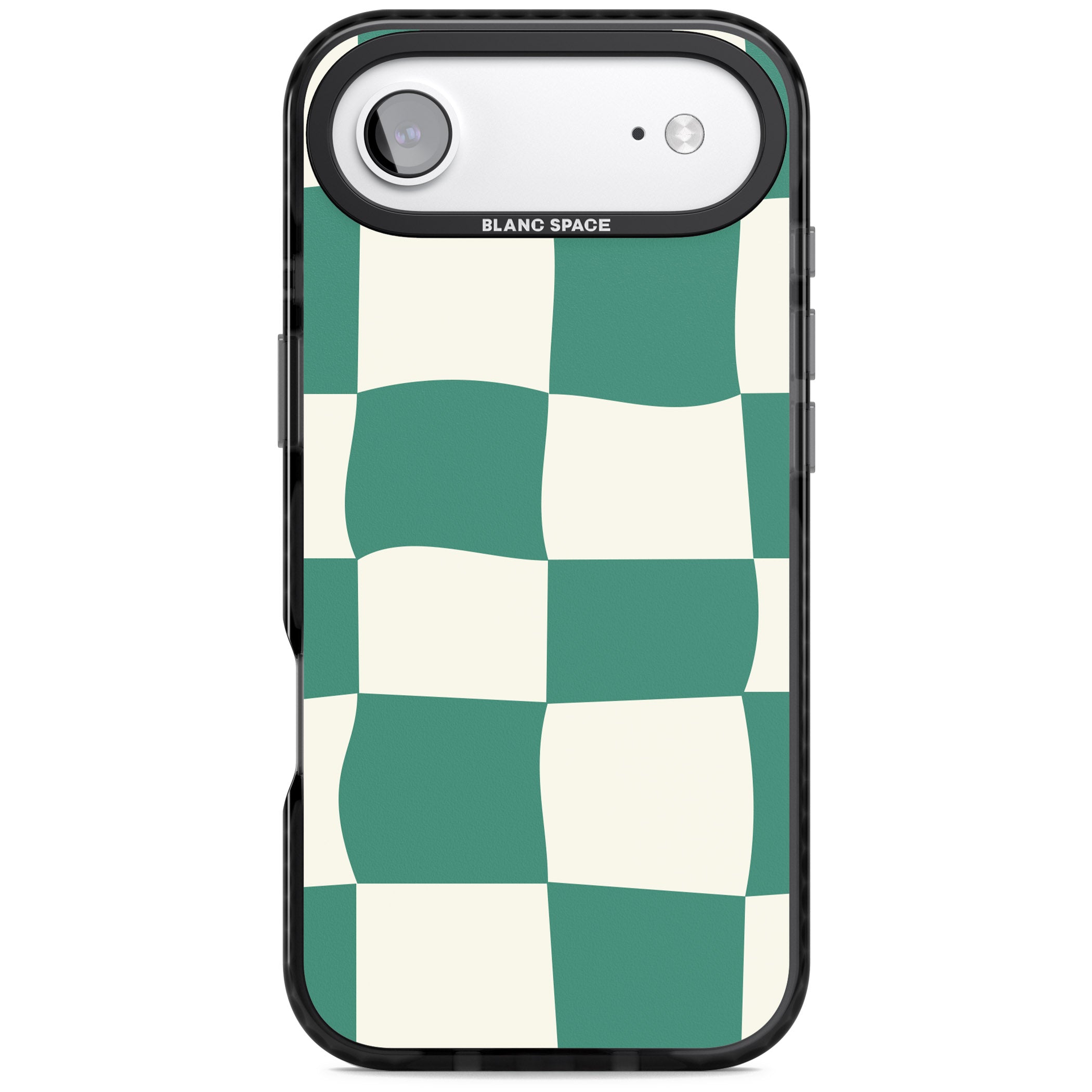 Green & Cream Wavy Check