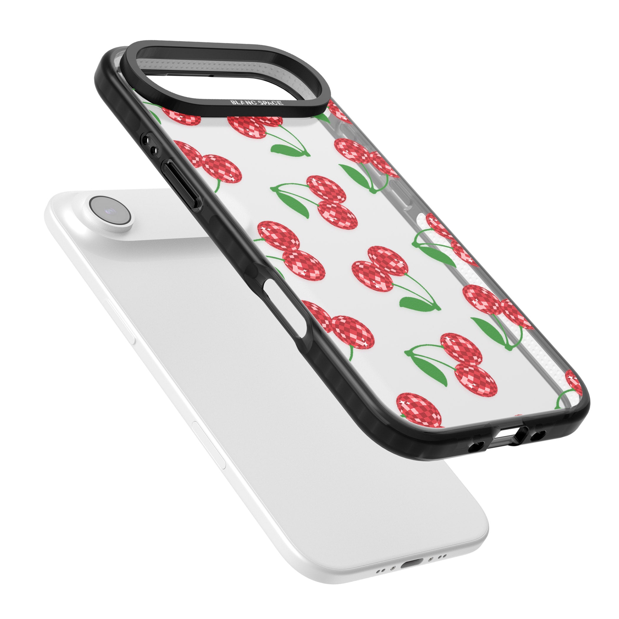 Disco Cherry Pattern iPhone 17 Air Impact Black Phone Case Colours