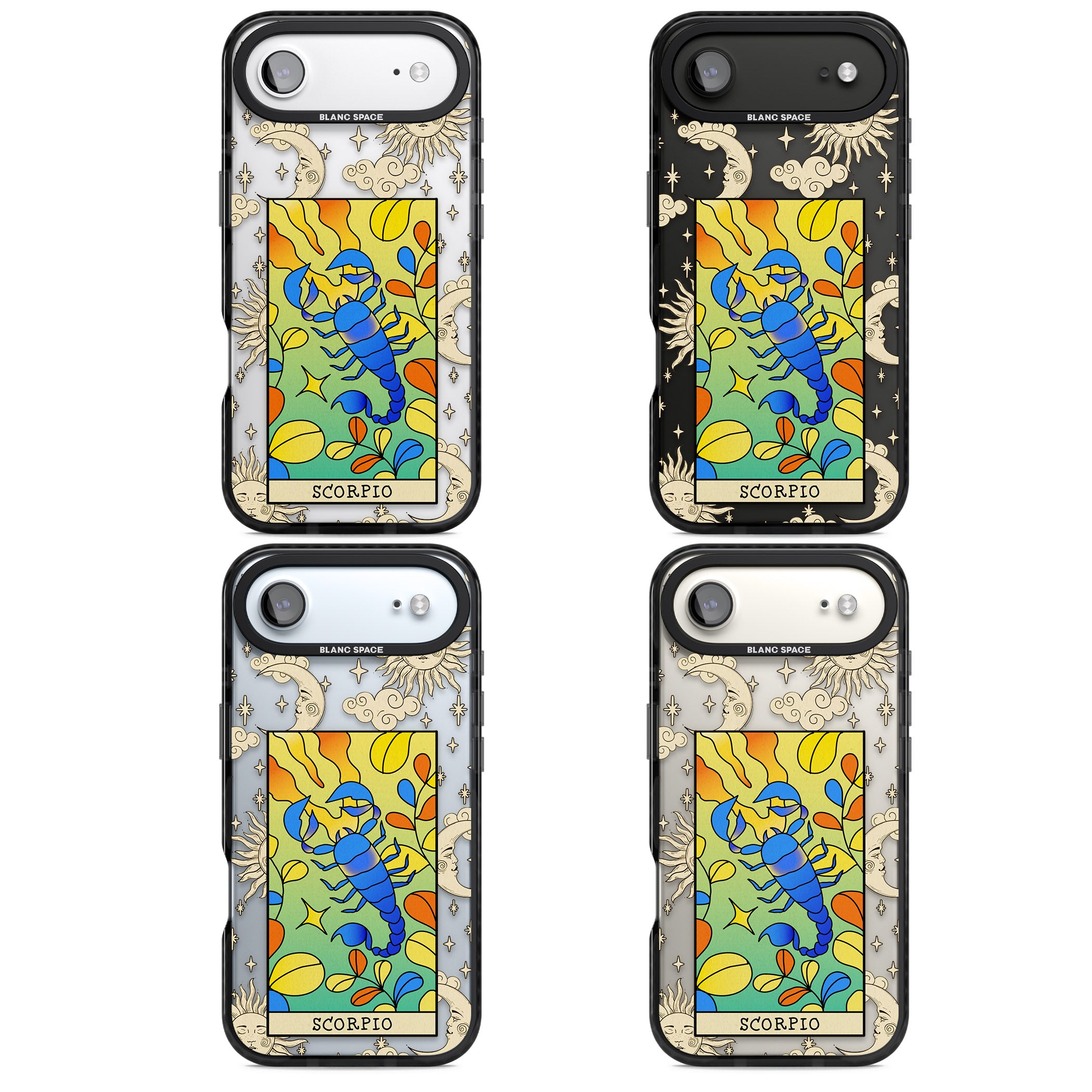 Celestial Zodiac Scorpio iPhone 17 Air Impact Black Phone Case APT Impact Protection