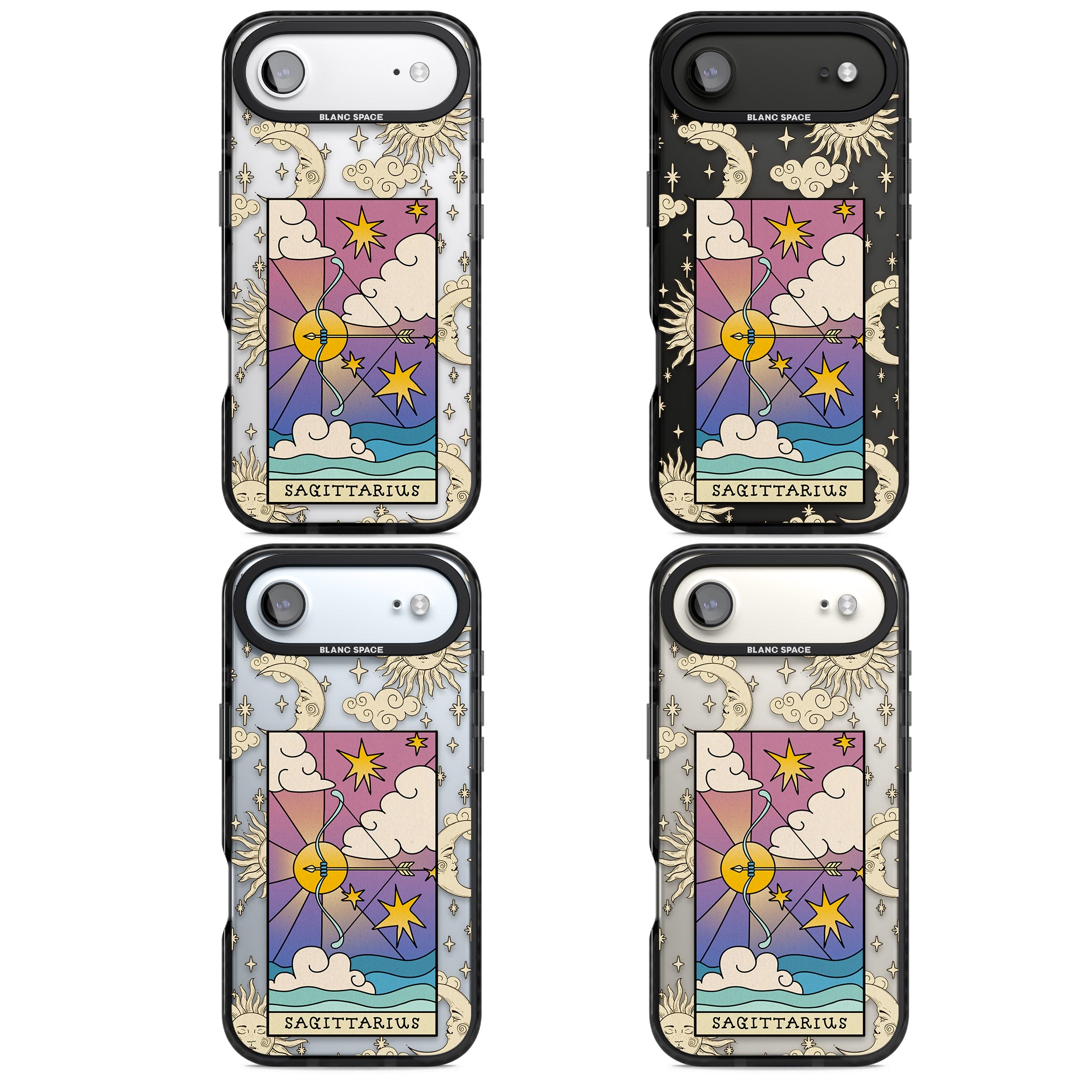 Celestial Zodiac Sagittarius iPhone 17 Air Impact Black Phone Case APT Impact Protection