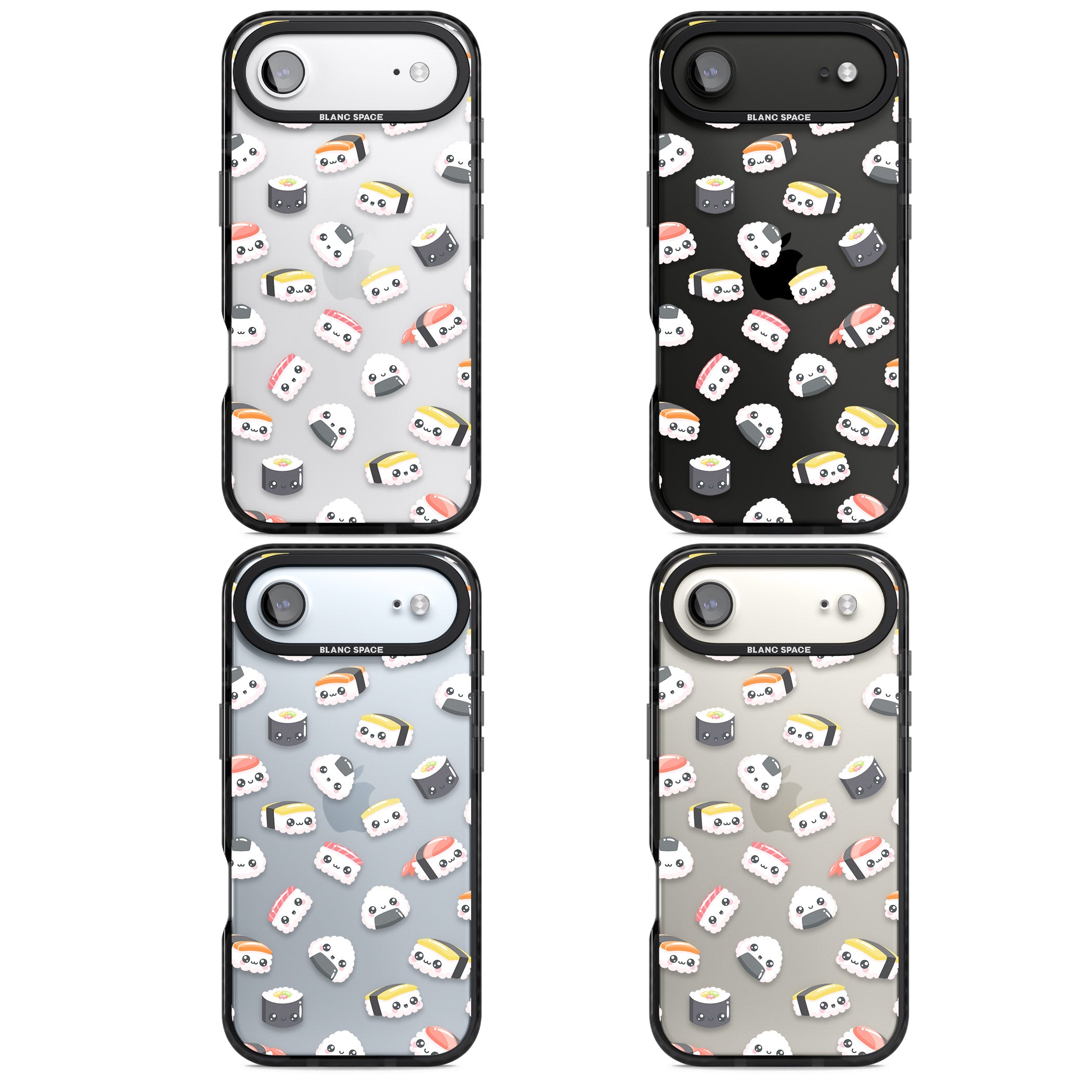 Kawaii Sushi iPhone 17 Air Impact Black Phone Case APT Impact Protection