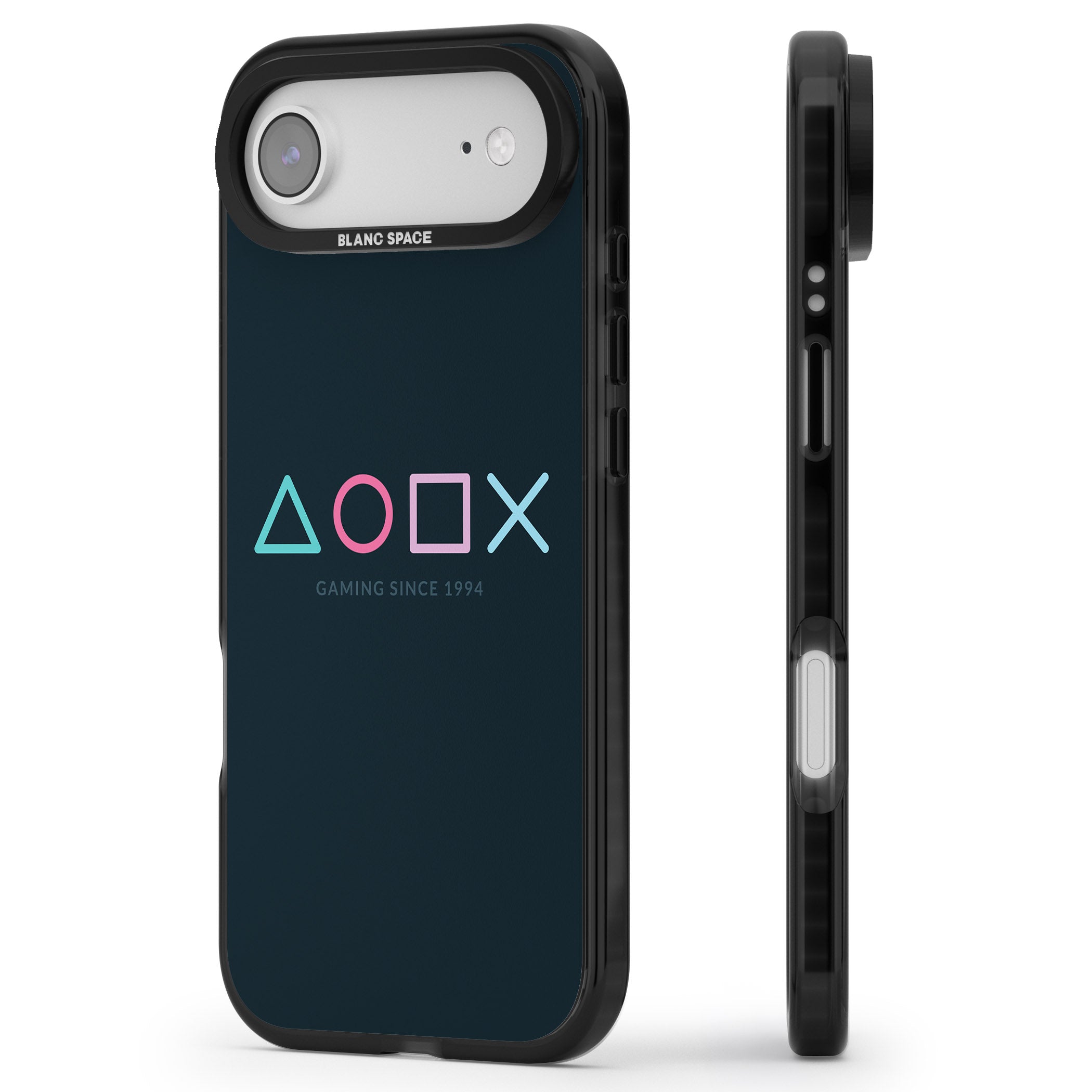 Gaming Since 1994 Station iPhone 17 Air Impact Black Phone Case Side Profile