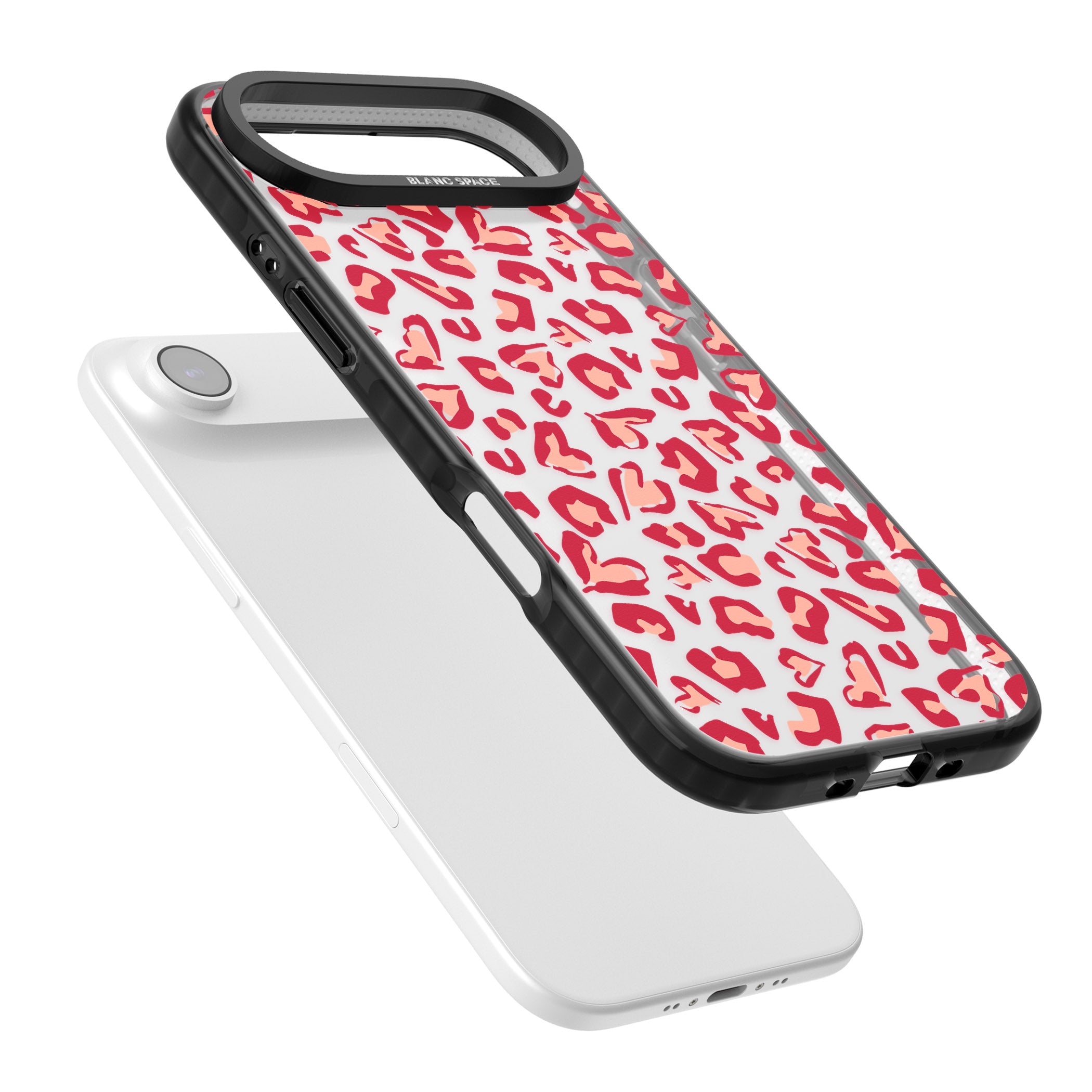 Heart Leopard Print iPhone 17 Air Impact Black Phone Case Colours