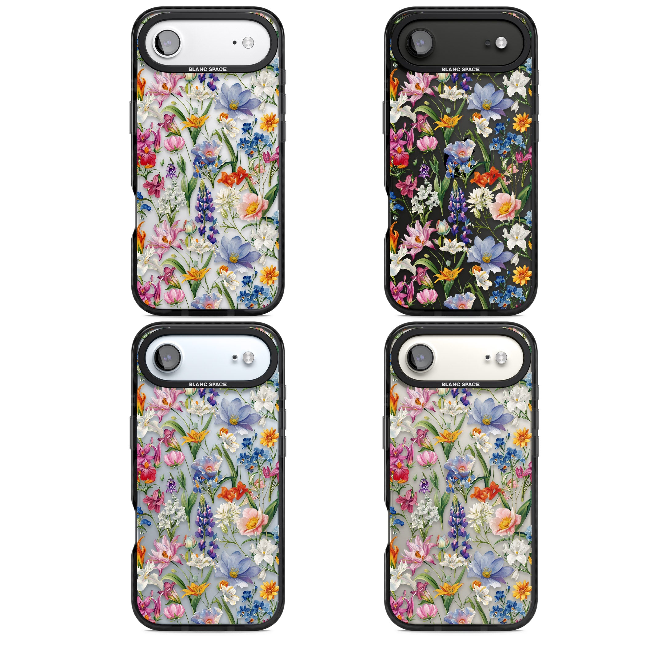 Vintage Wildflowers iPhone 17 Air Impact Black Phone Case APT Impact Protection