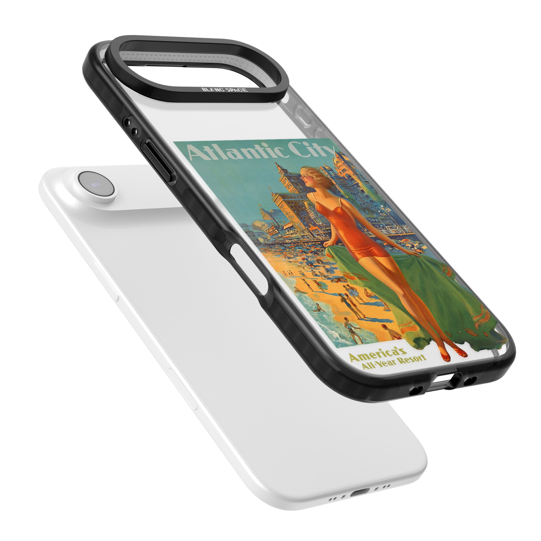 Atlantic City Vacation Poster iPhone 17 Air Impact Black Phone Case Colours