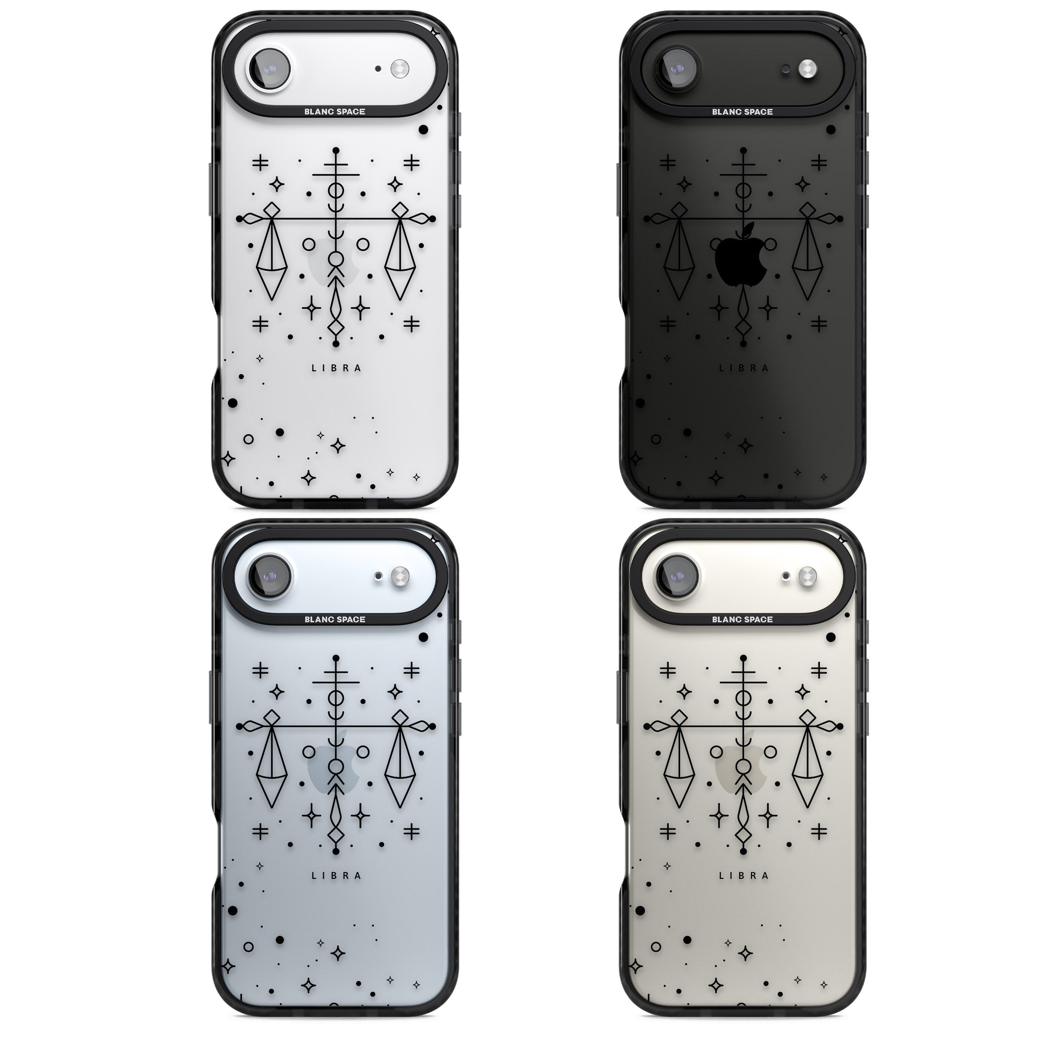 Libra Abstract Zodiac iPhone 17 Air Impact Black Phone Case APT Impact Protection