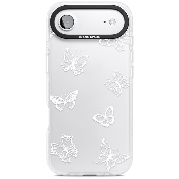 White Butterfly Line Pattern