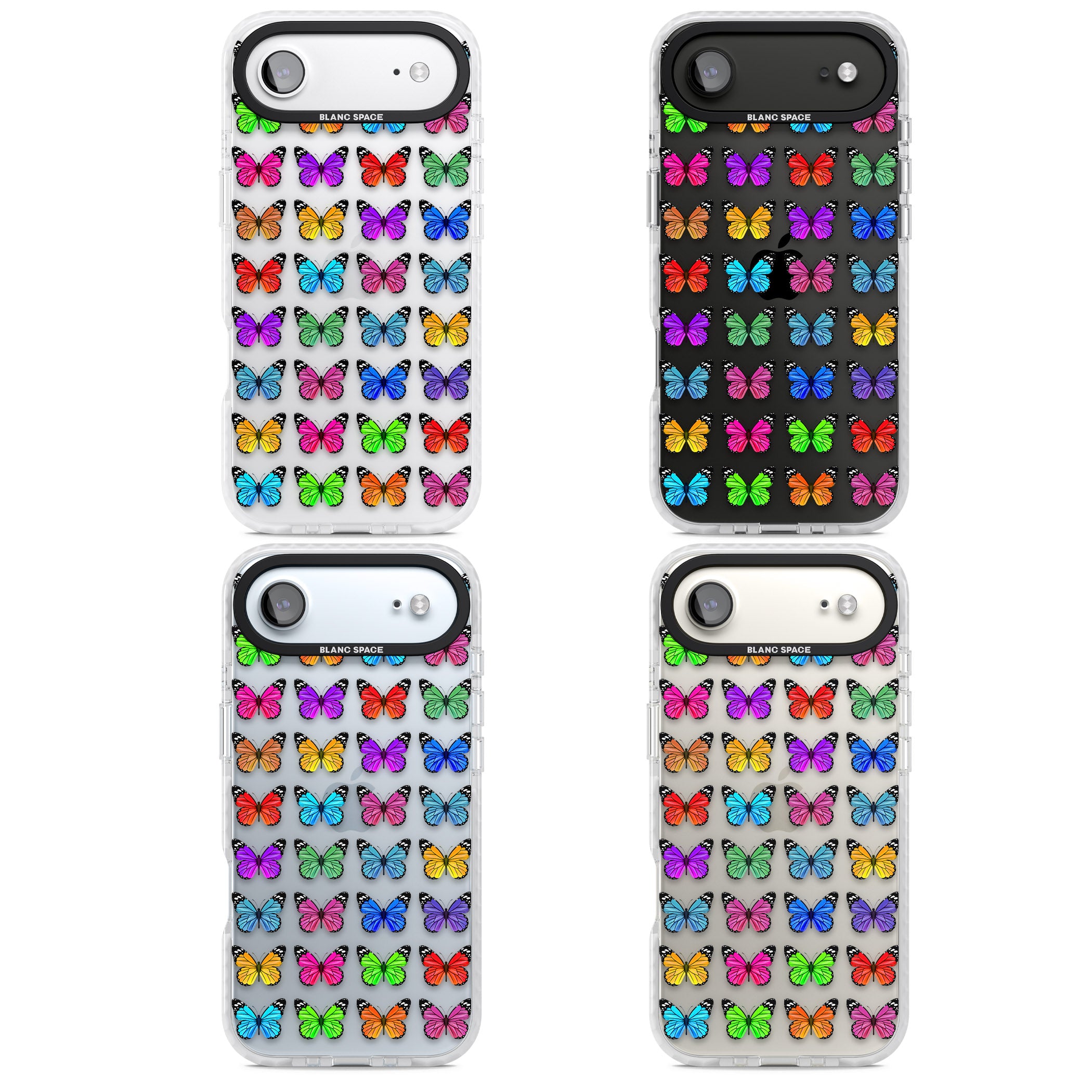 Colourful Butterfly Pattern iPhone 17 Air Impact Clear Phone Case APT Impact Protection