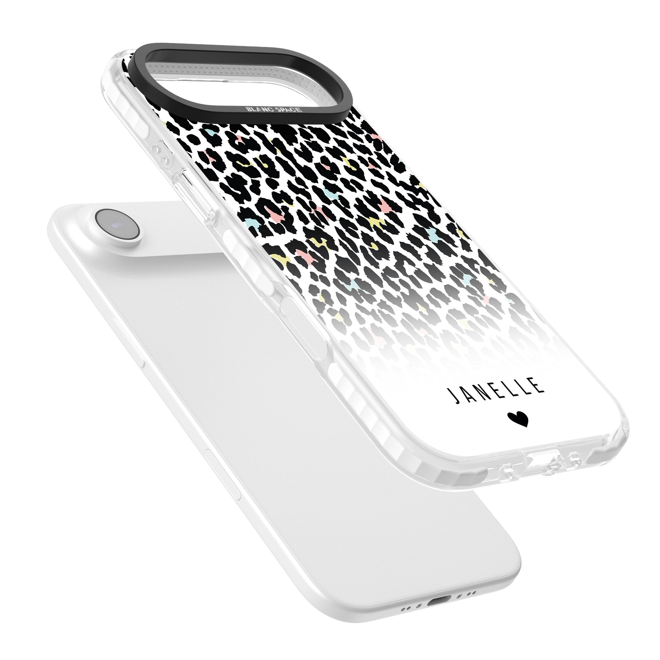 Personalised Pastel Leopard iPhone 17 Air Impact Clear Phone Case Colours