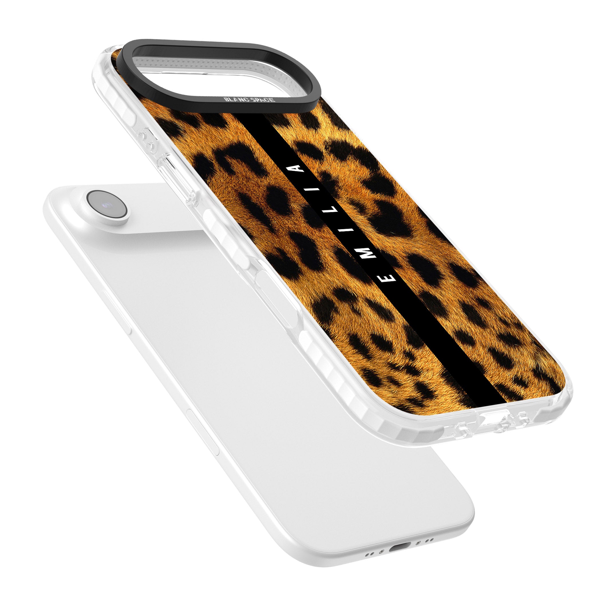 Personalised Leopard Print iPhone 17 Air Impact Clear Phone Case Colours