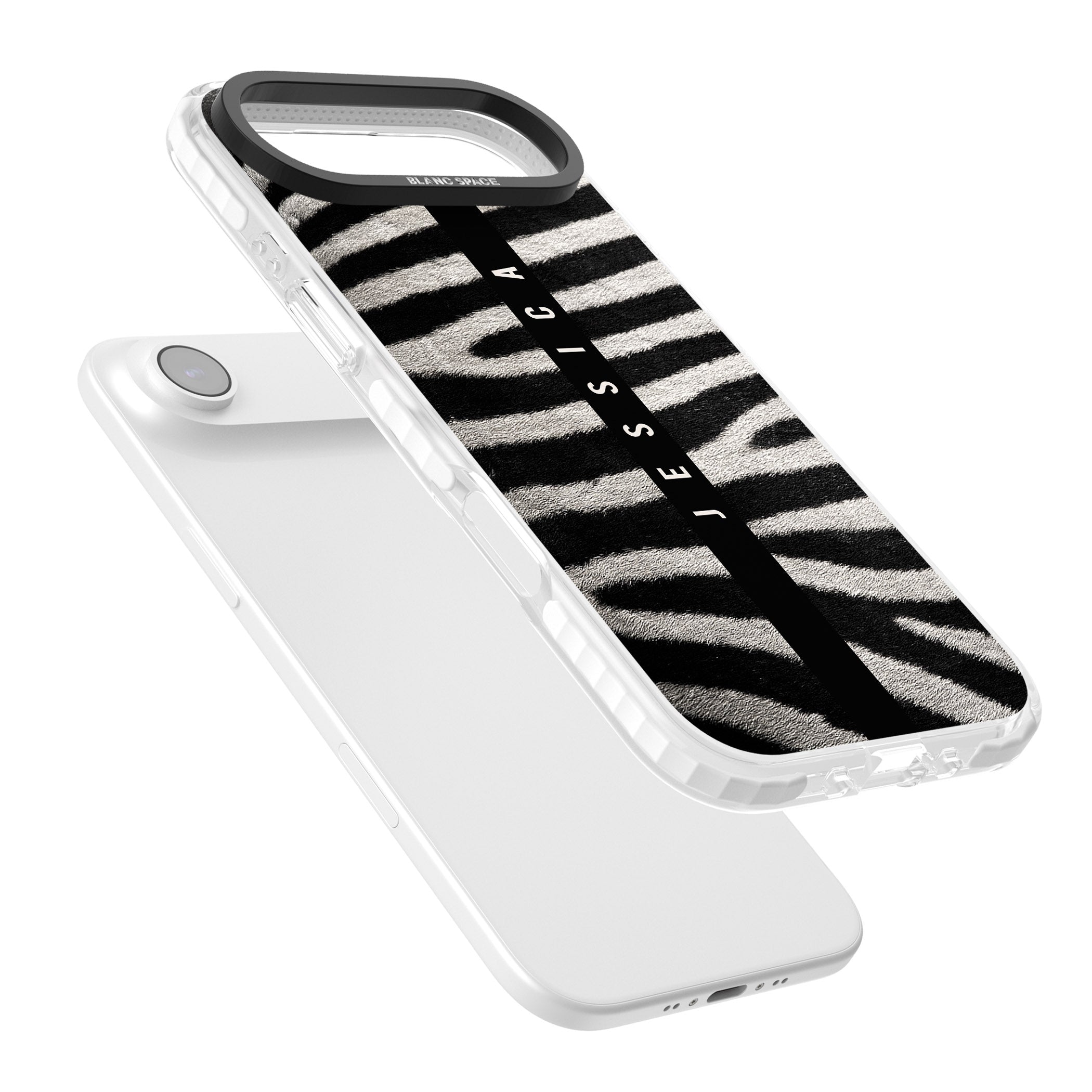 Personalised Zebra Print iPhone 17 Air Impact Clear Phone Case Colours