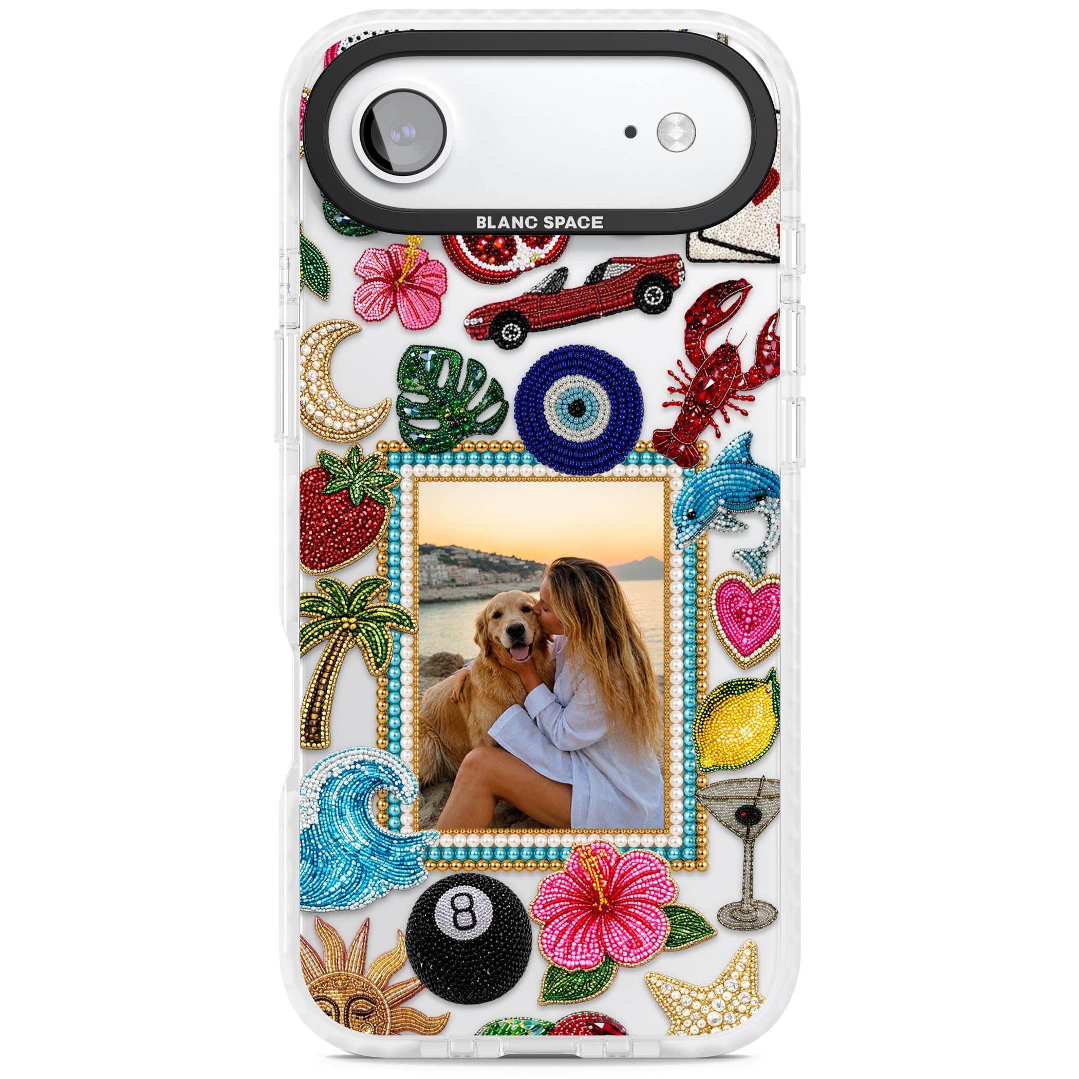 Beaded Photo coastal iPhone case | Black Impact case for iPhone Air