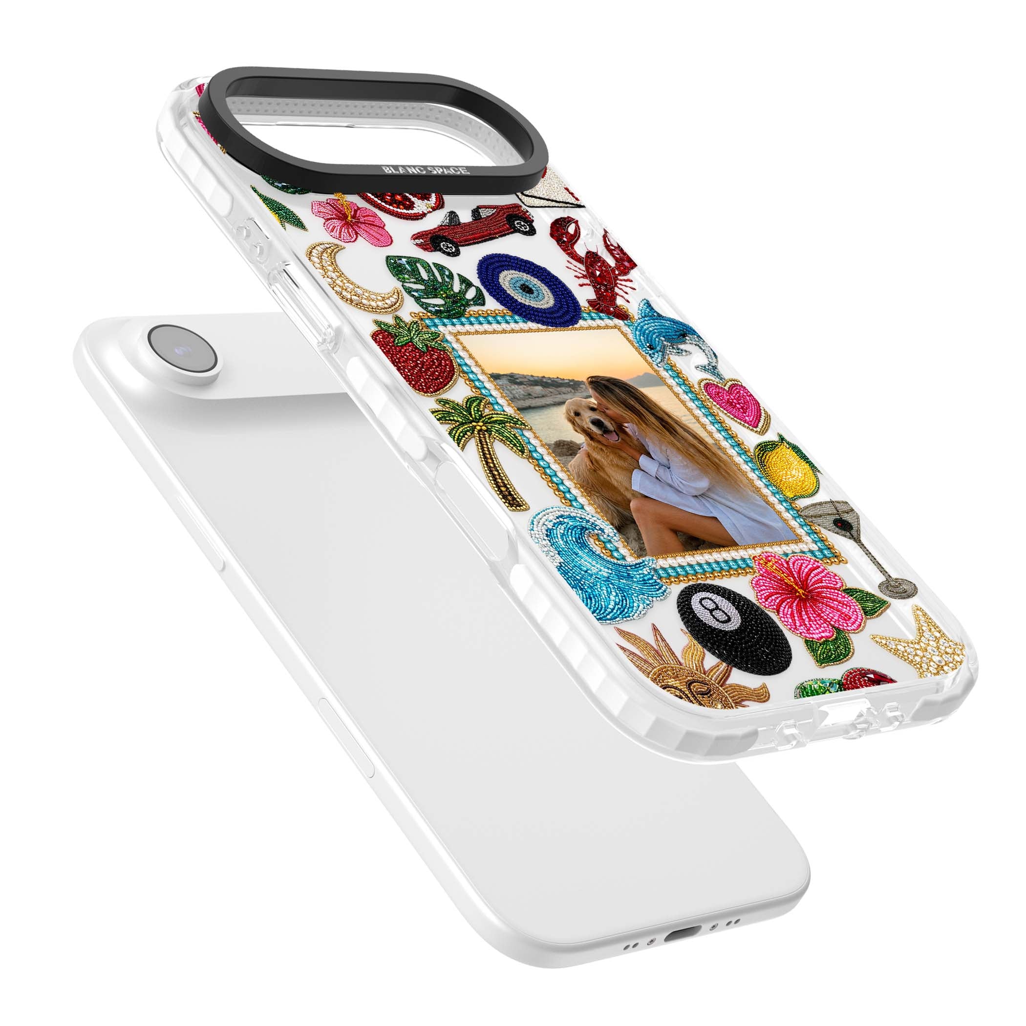 Beaded Photo coastal iPhone case | Black Impact case for iPhone Air