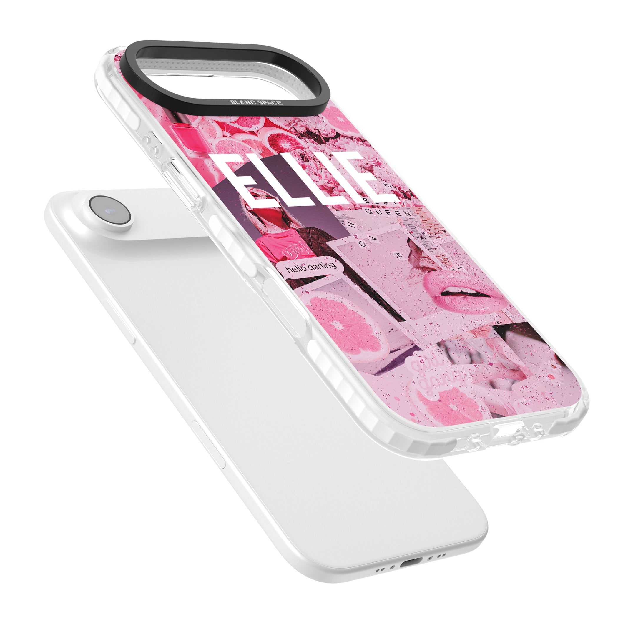 Personalised Sweet Pink Collage iPhone 17 Air Impact Clear Phone Case Colours