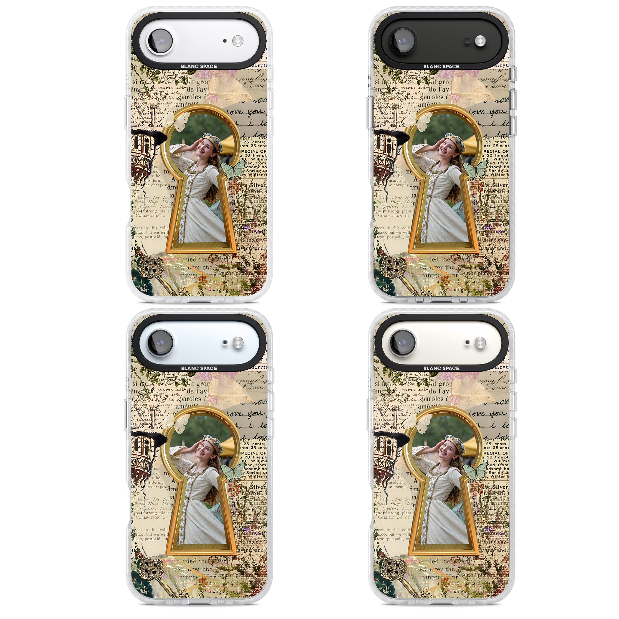 Personalised Bookpage Keyhole Frame iPhone 17 Air Impact Clear Phone Case APT Impact Protection