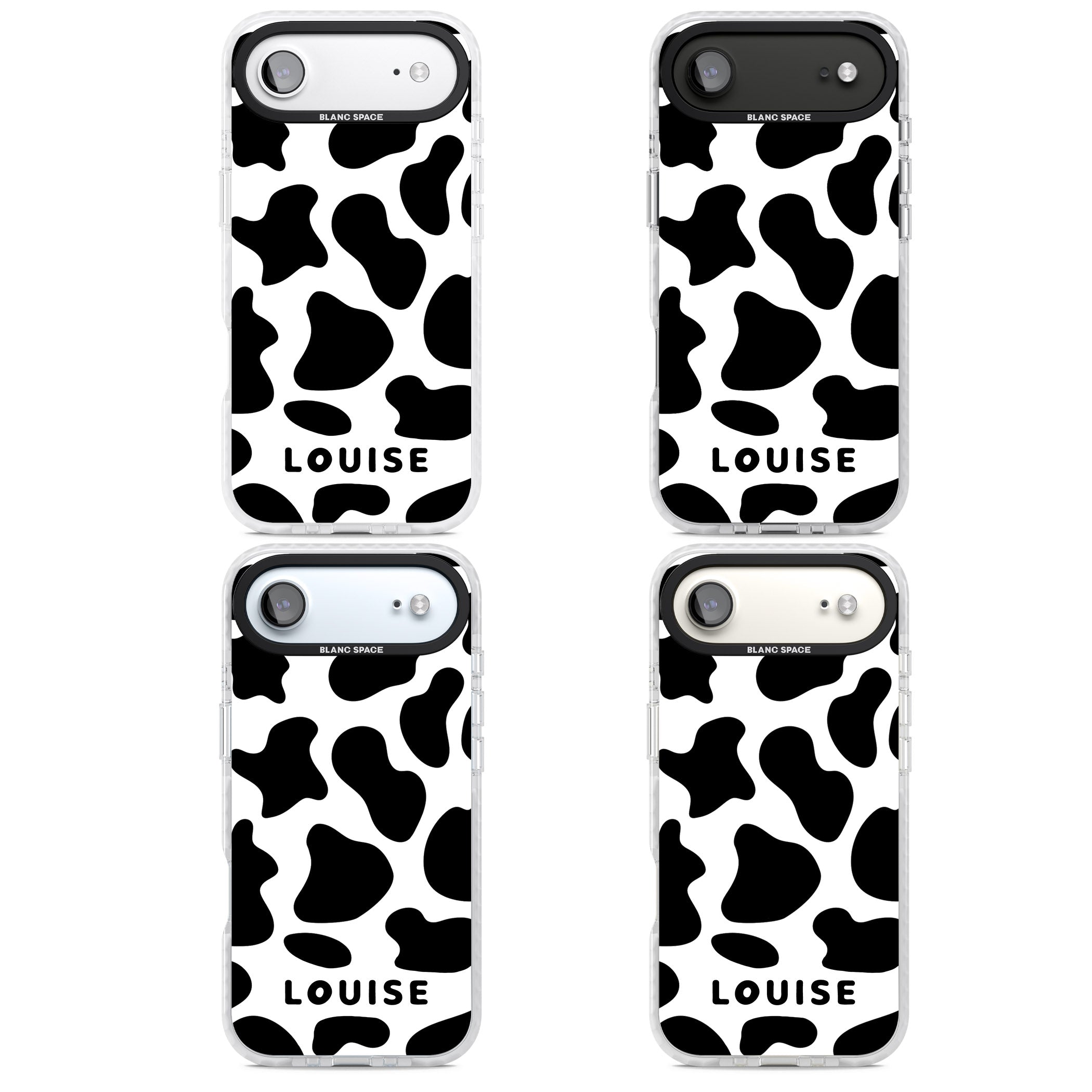 Personalised Cow Print iPhone 17 Air Impact Clear Phone Case APT Impact Protection
