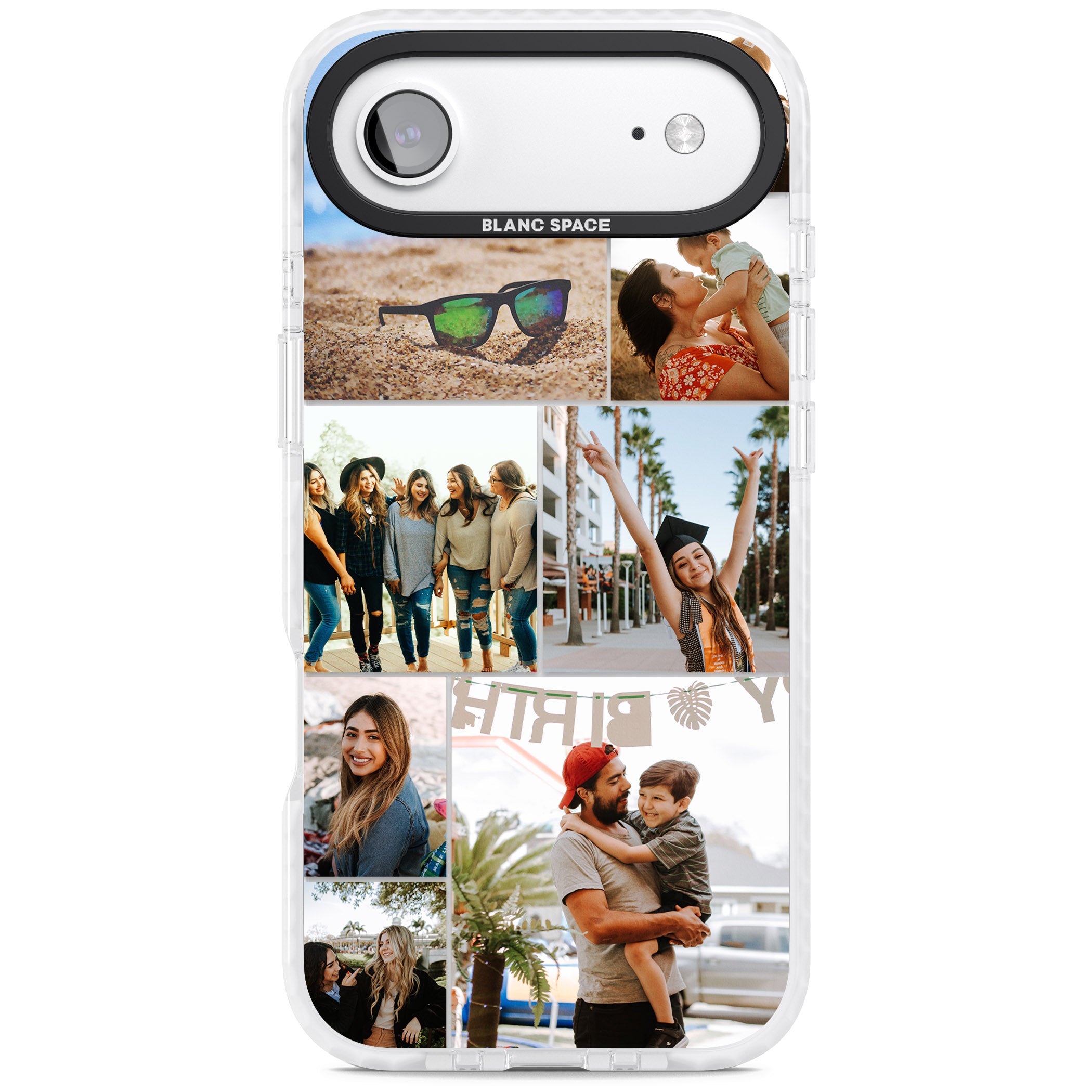 Personalised Photo Grid iPhone 17 Air Impact Clear Phone Case