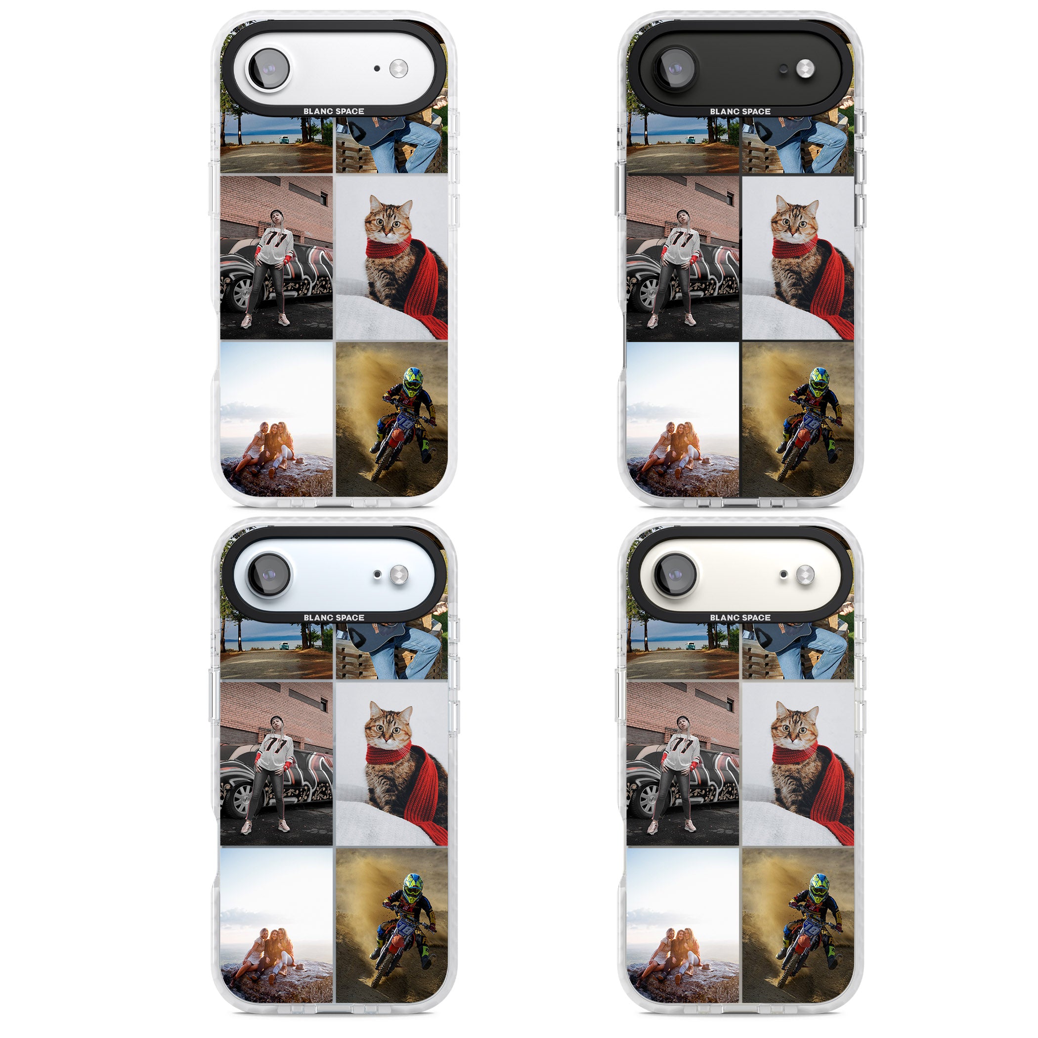 Personalised 6 Photo Grid iPhone 17 Air Impact Clear Phone Case APT Impact Protection