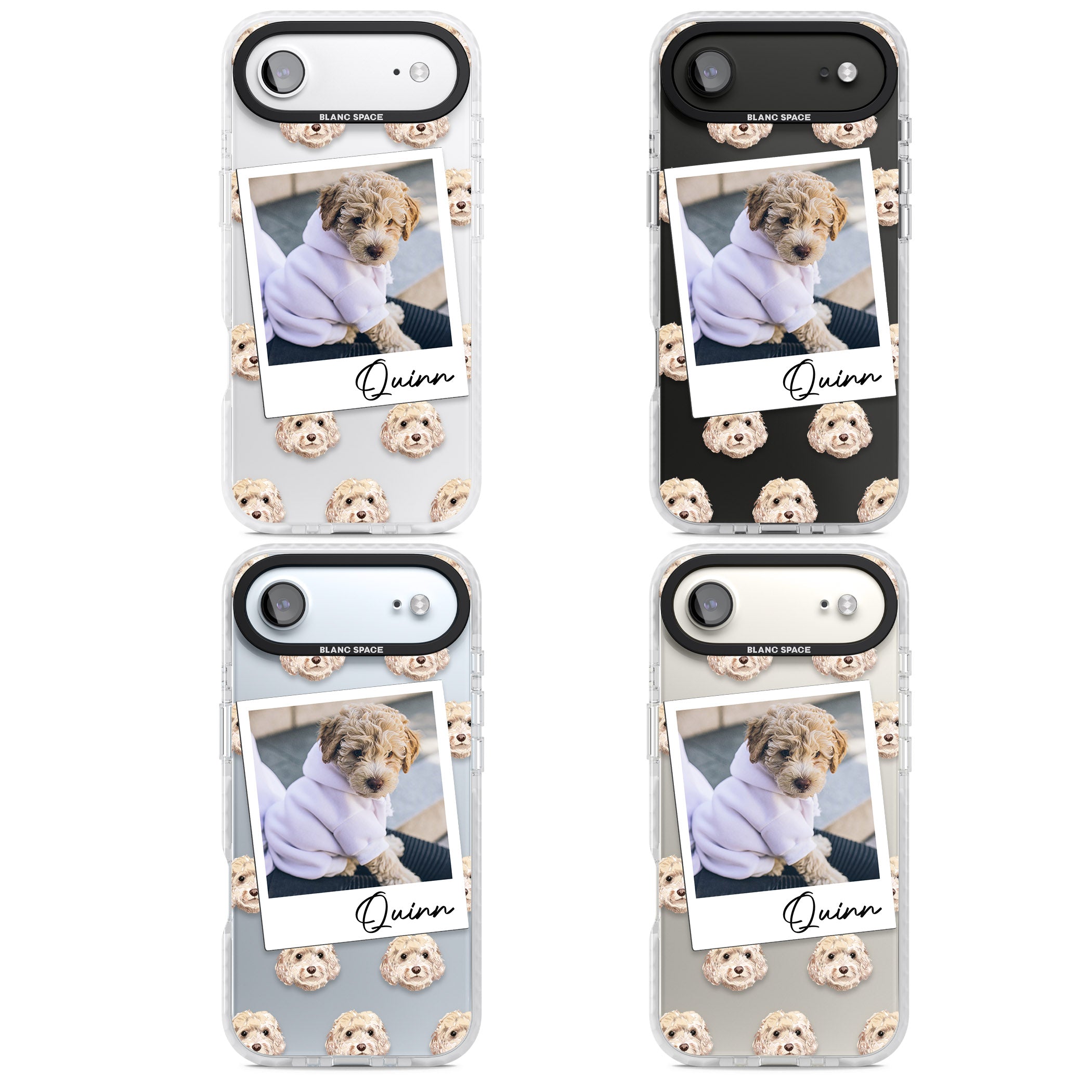Personalised Cream Cockapoo Instant Camera Photo iPhone 17 Air Impact Clear Phone Case APT Impact Protection