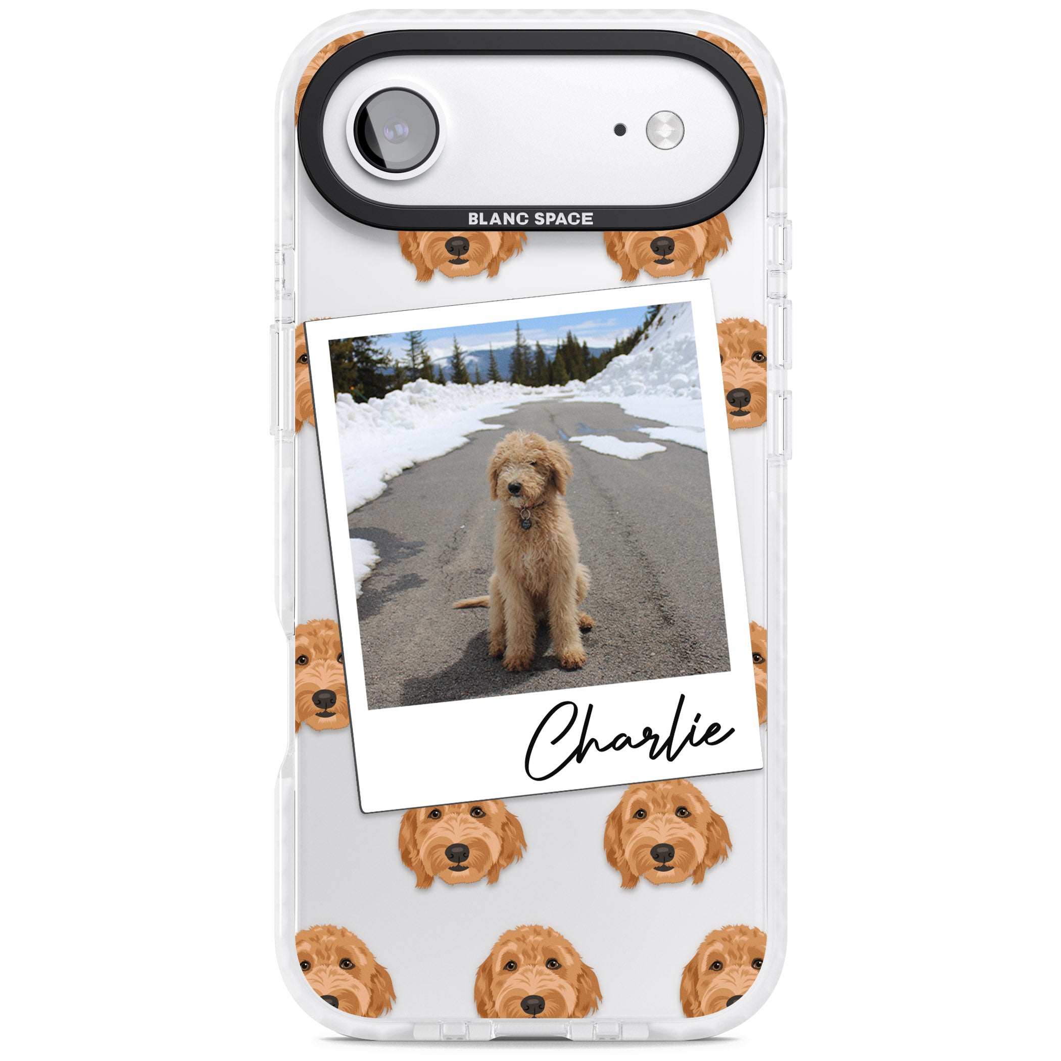 Personalised Golden Doodle Dog Photo iPhone 17 Air Impact Clear Phone Case