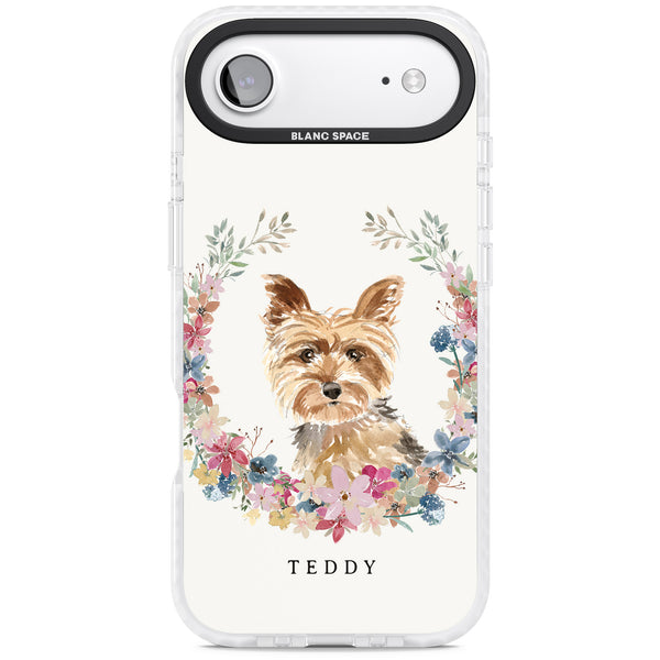 Personalised Yorkshire Terrier Floral Portrait