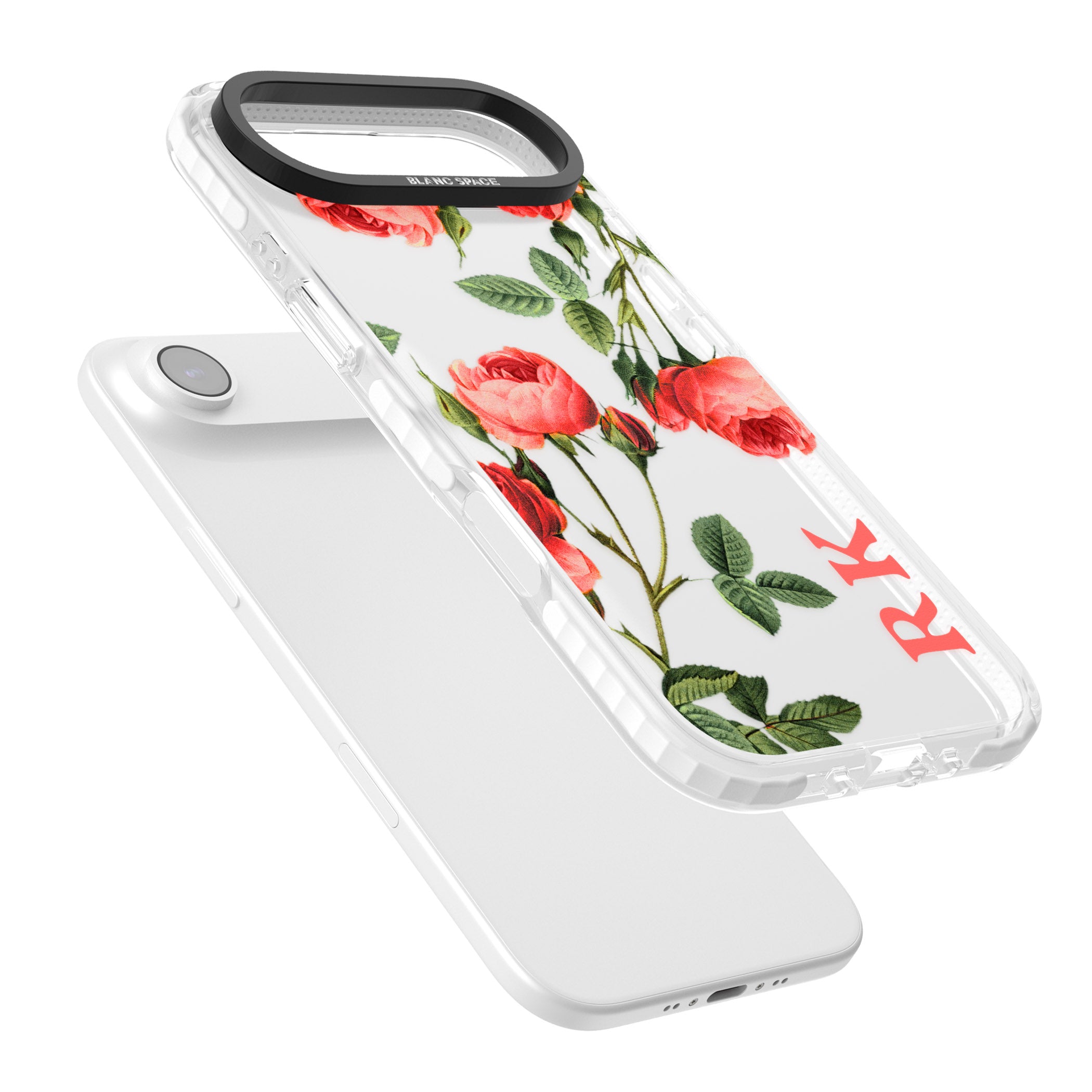 Personalised Vintage Floral Rose iPhone 17 Air Impact Clear Phone Case Colours