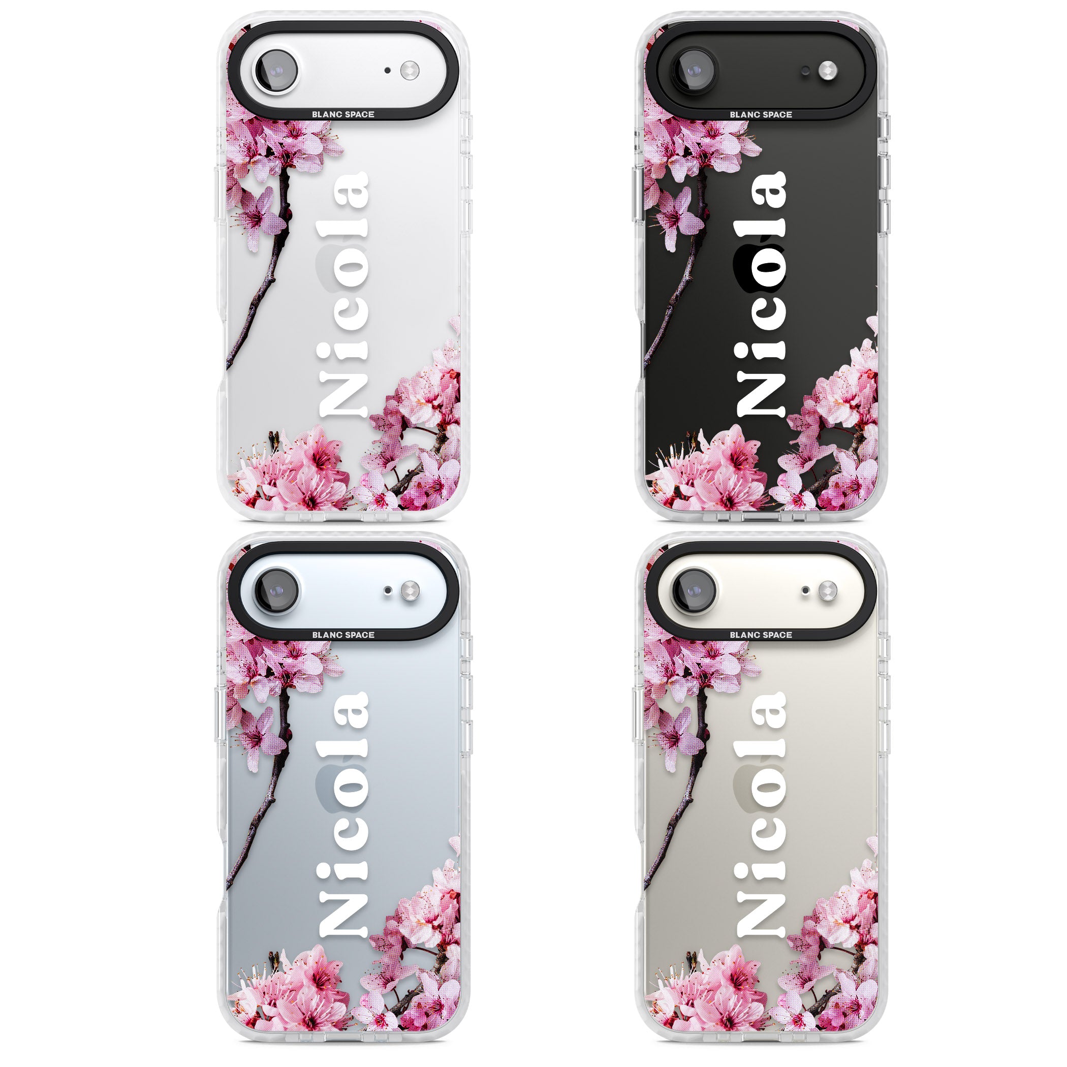 Personalised Cherry Blossom Elegance Classic iPhone 17 Air Impact Clear Phone Case APT Impact Protection