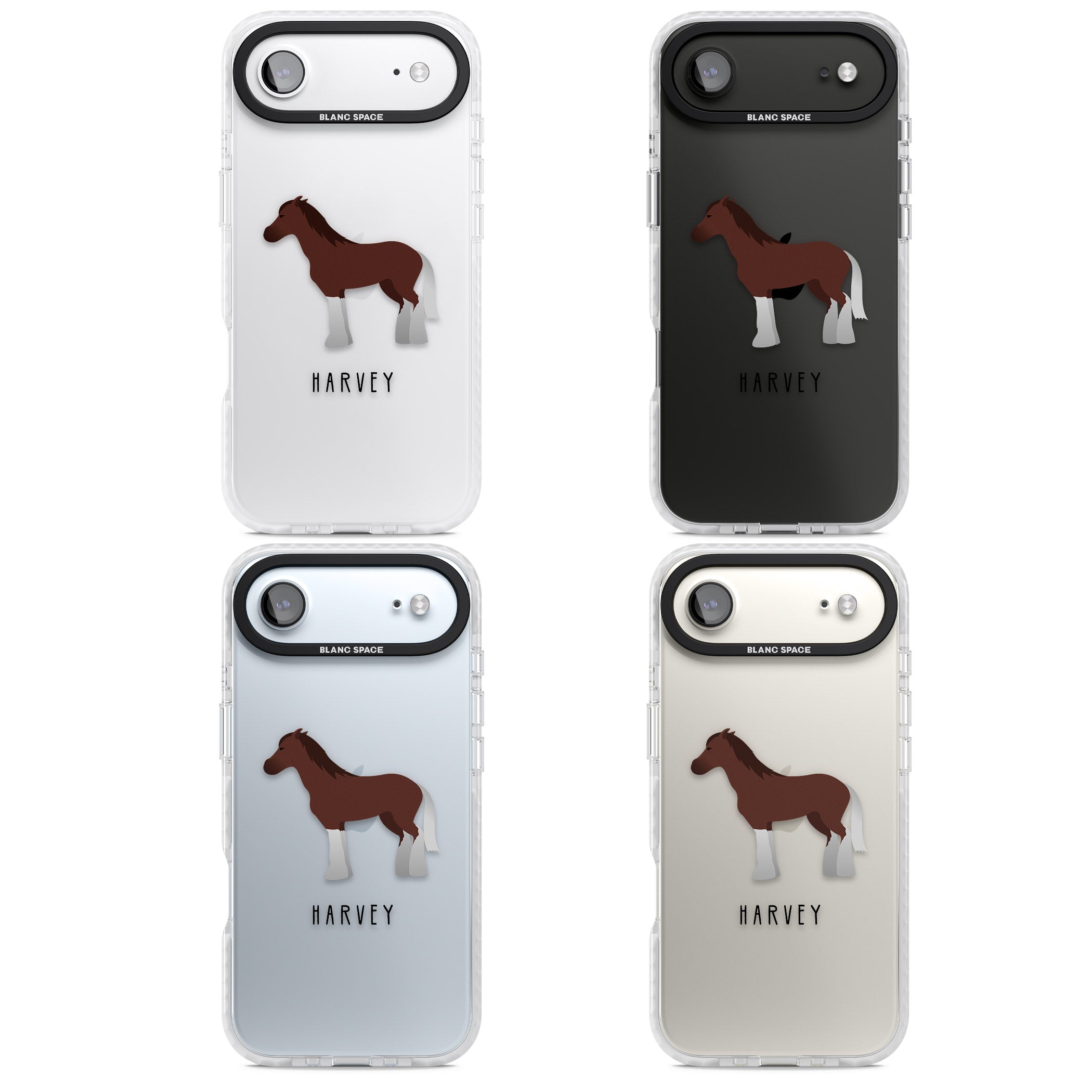 Personalised Brown Horse iPhone 17 Air Impact Clear Phone Case APT Impact Protection