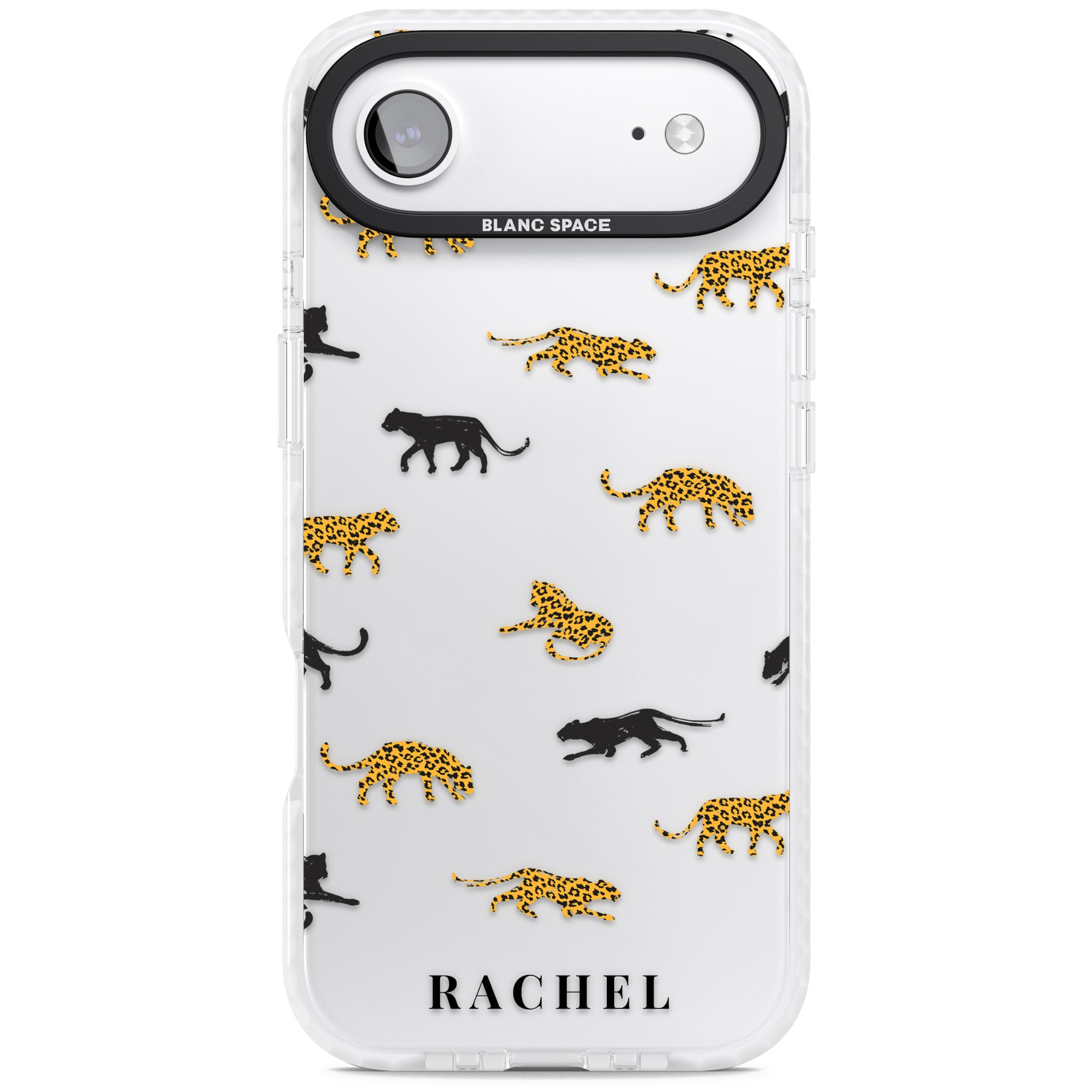 Personalised Jaguar Pattern iPhone 17 Air Impact Clear Phone Case
