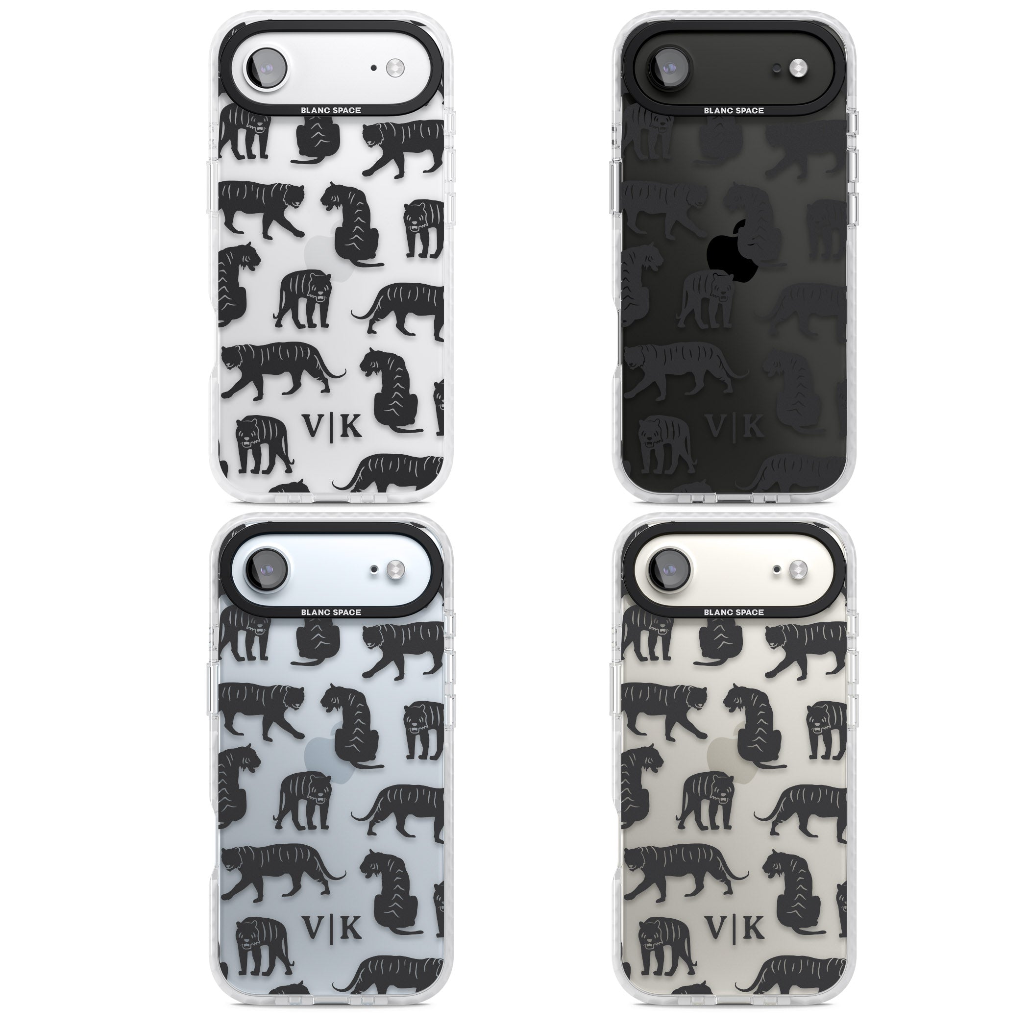 Personalised Tiger Silhouettes iPhone 17 Air Impact Clear Phone Case APT Impact Protection