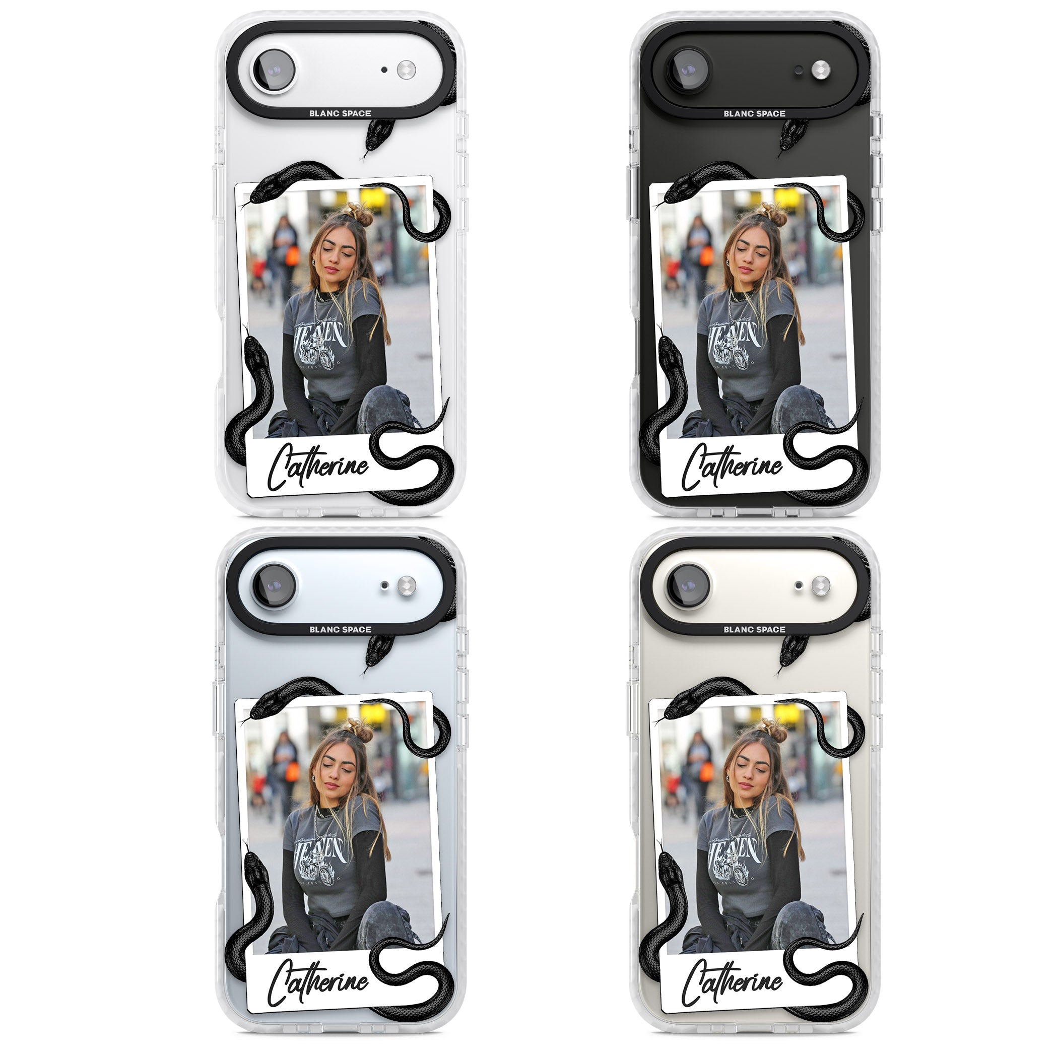 Personalised Snake Instant Photo iPhone 17 Air Impact Clear Phone Case APT Impact Protection