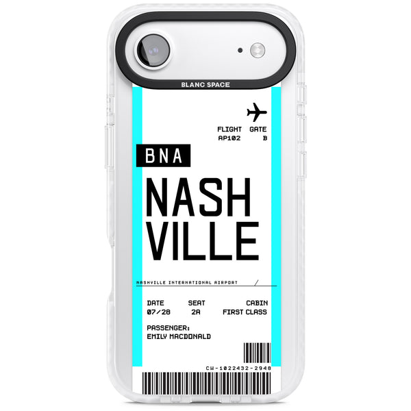 Personalised Nashville Boarding Pass