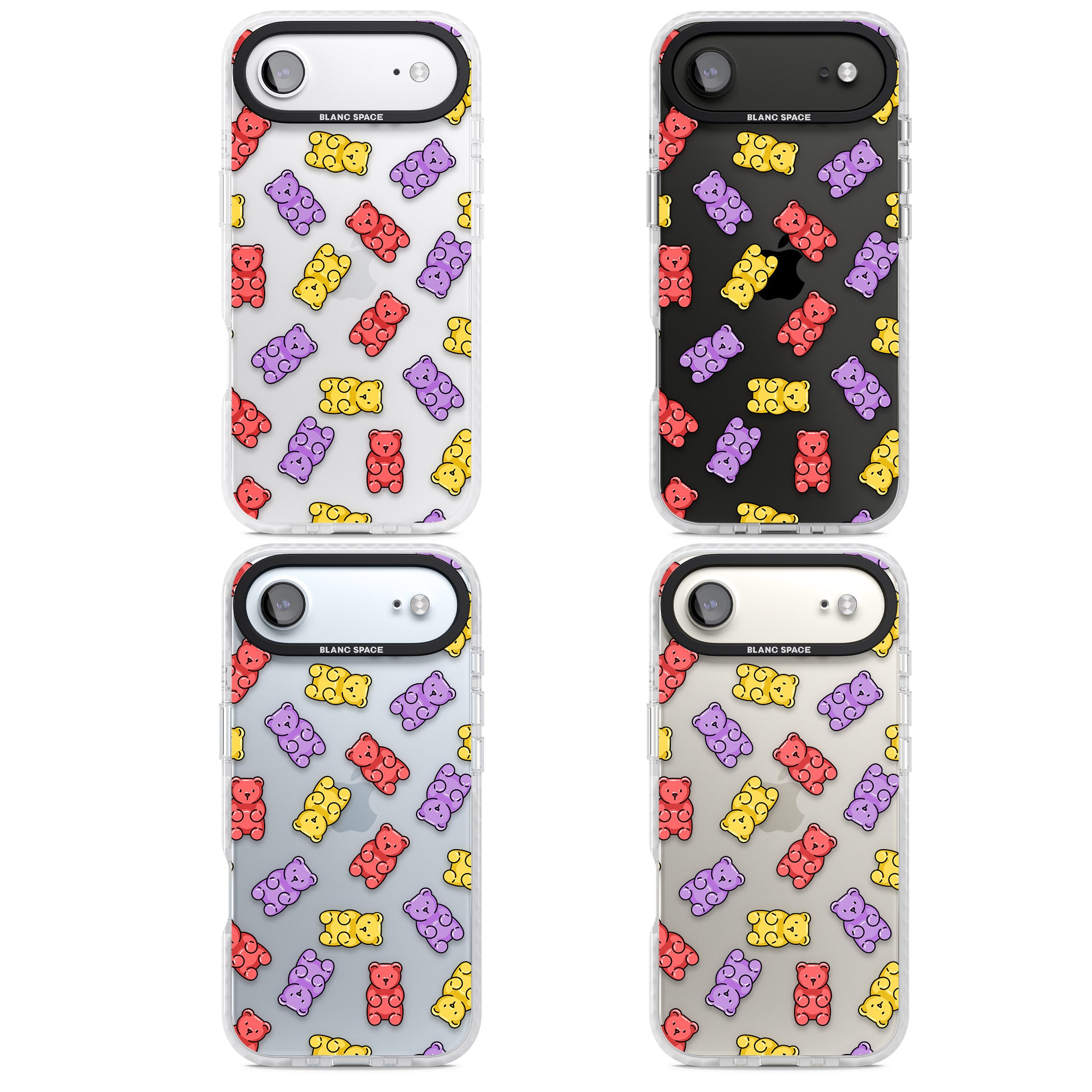 Gummy Bear Pattern iPhone 17 Air Impact Clear Phone Case APT Impact Protection