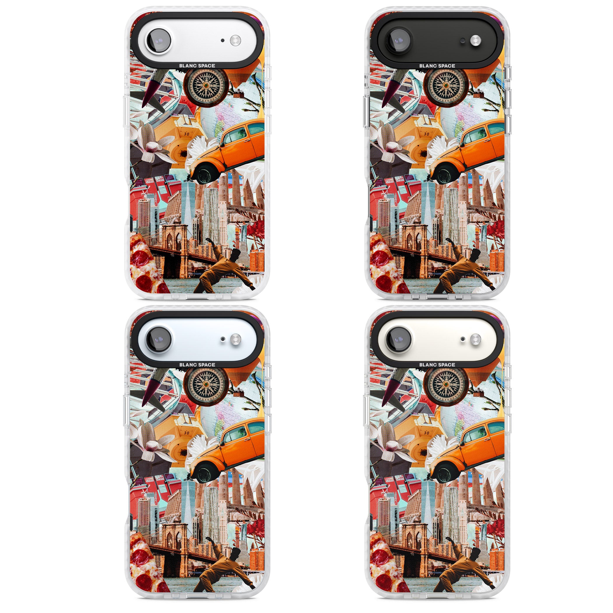 Bold New York Collage iPhone 17 Air Impact Clear Phone Case APT Impact Protection