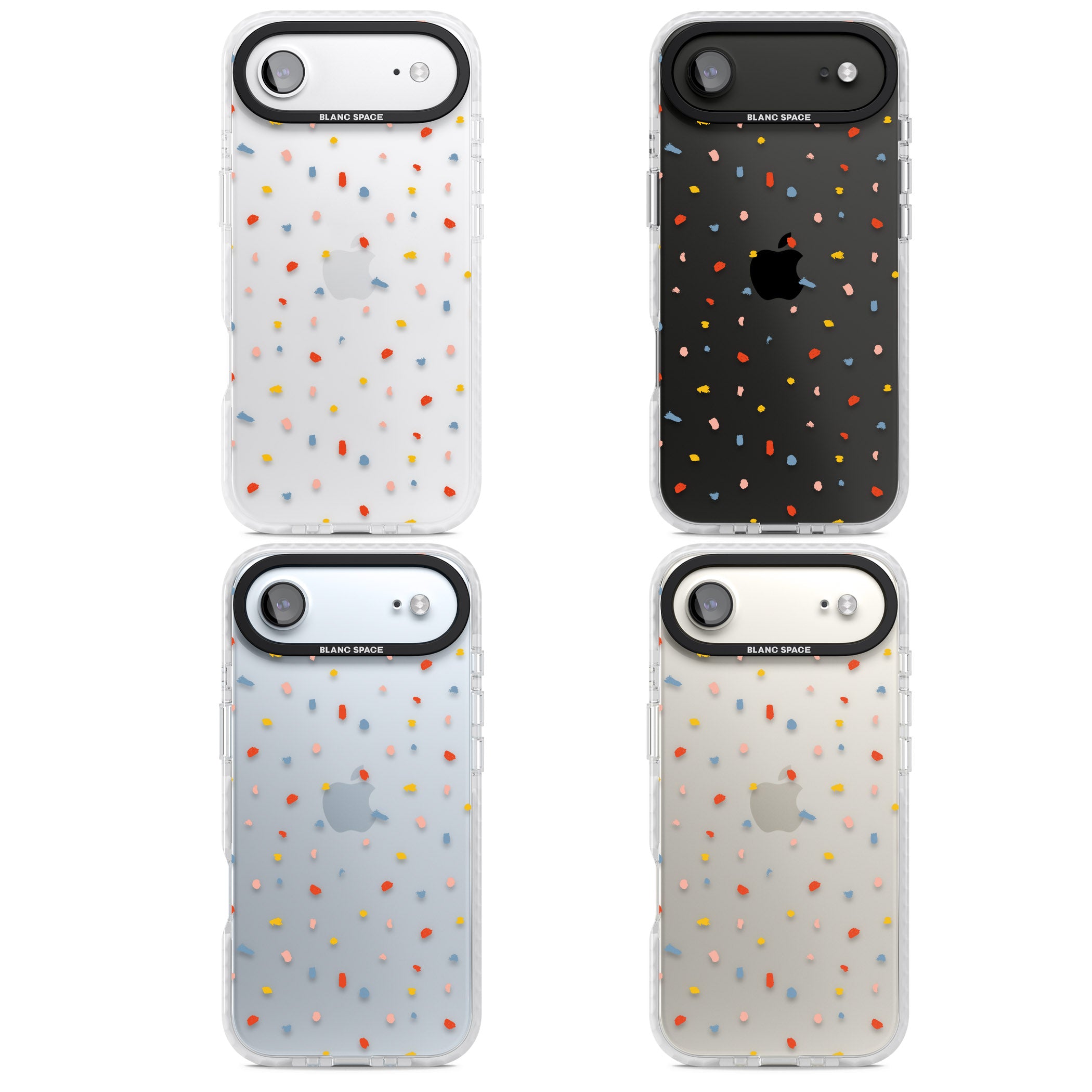 Small Confetti iPhone 17 Air Impact Clear Phone Case APT Impact Protection