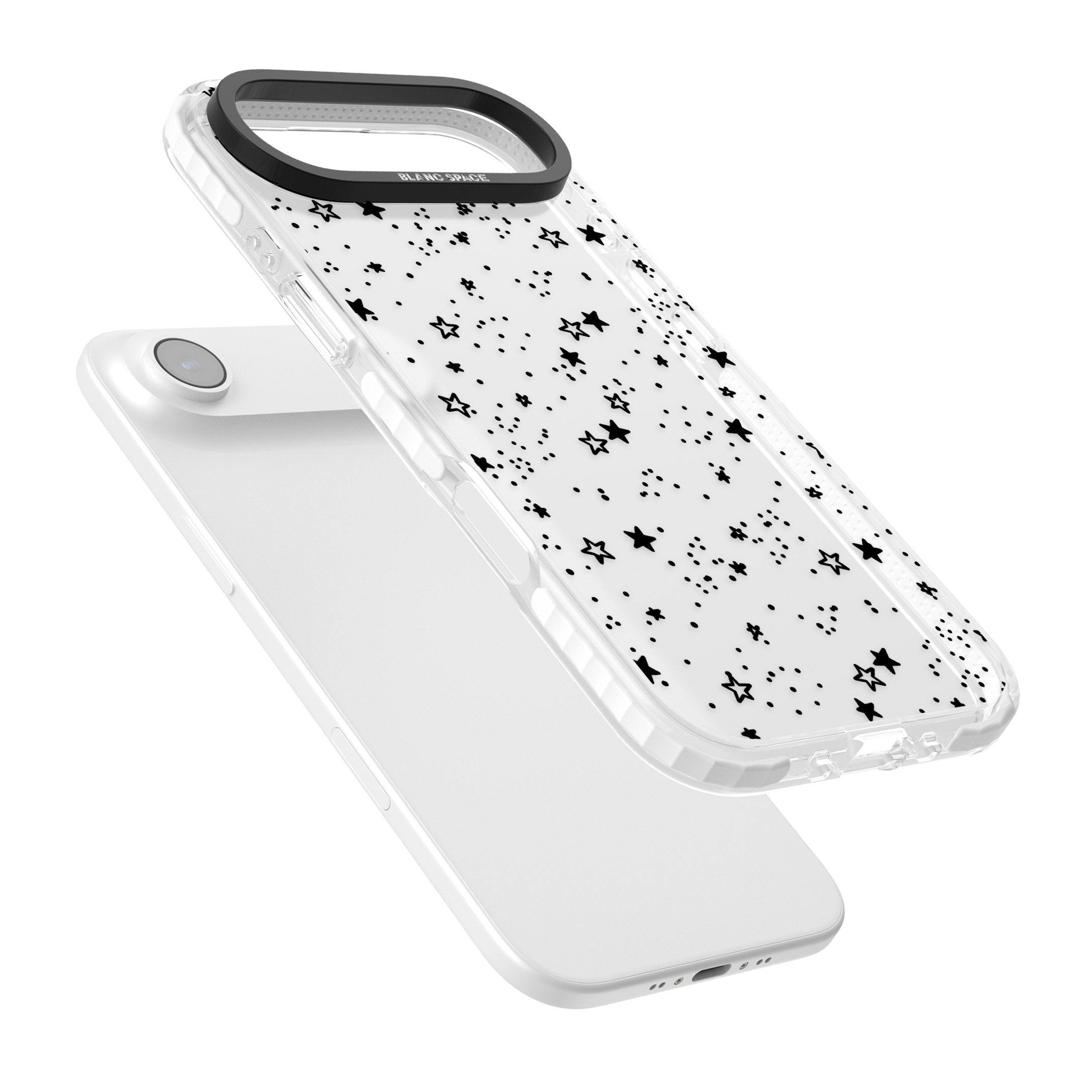 Black Star Speckle iPhone 17 Air Impact Clear Phone Case Colours