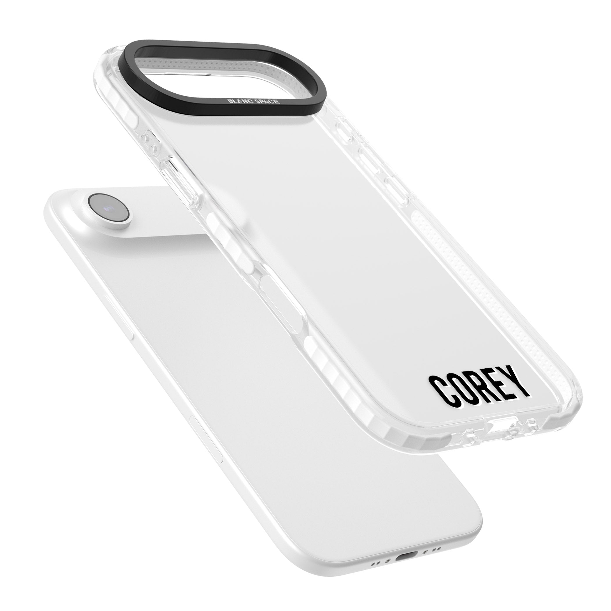 Personalised Bottom Name iPhone 17 Air Impact Clear Phone Case Colours