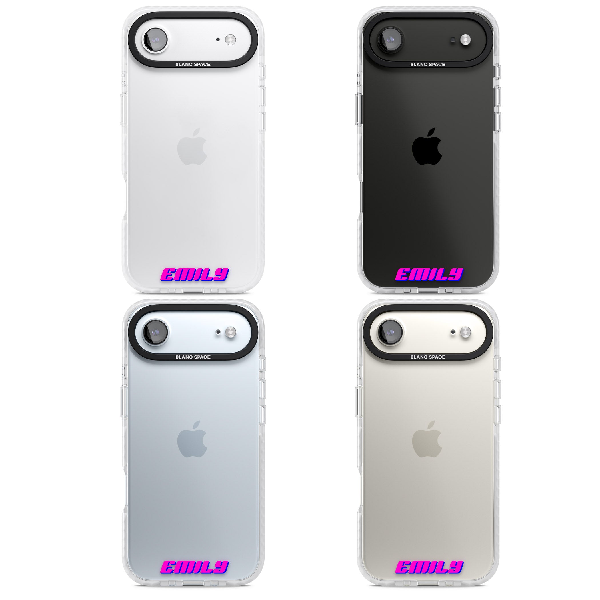 Personalised Cool Bottom Name iPhone 17 Air Impact Clear Phone Case APT Impact Protection