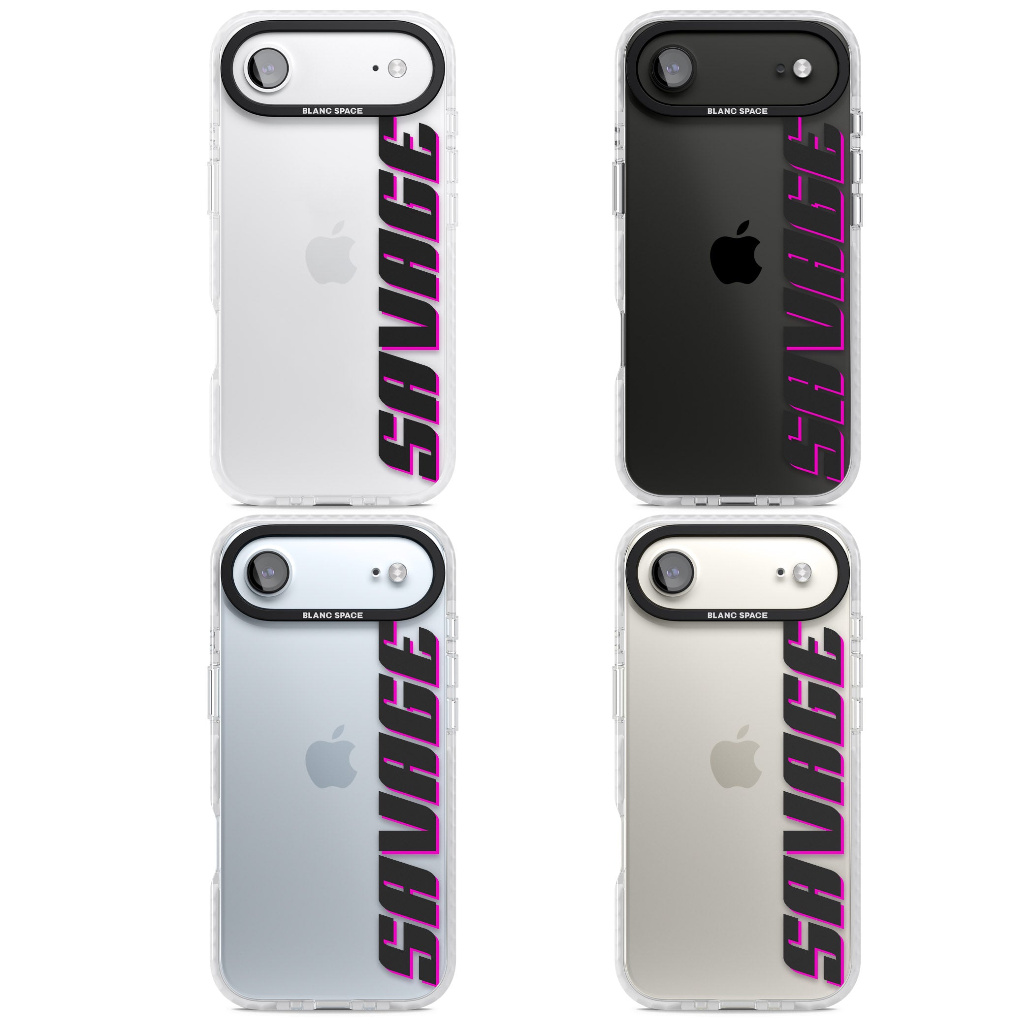Personalised Cool Vertical Name iPhone 17 Air Impact Clear Phone Case APT Impact Protection