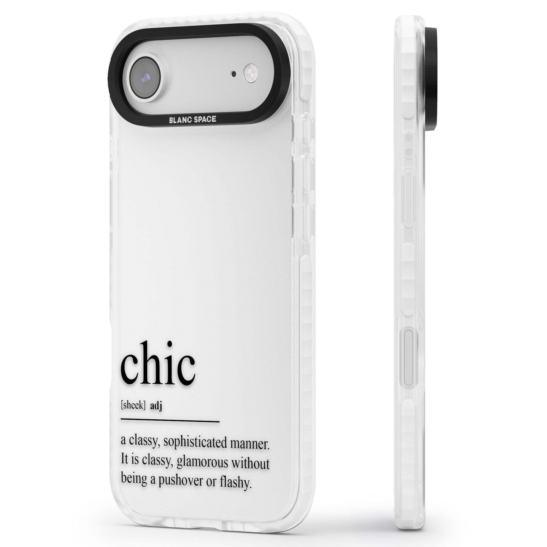 Chic iPhone 17 Air Impact Clear Phone Case Side Profile