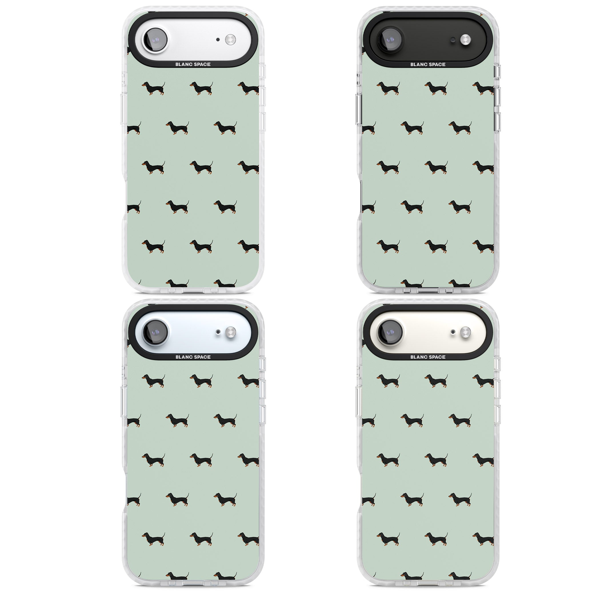 Dachshund Dog Pattern iPhone 17 Air Impact Clear Phone Case APT Impact Protection