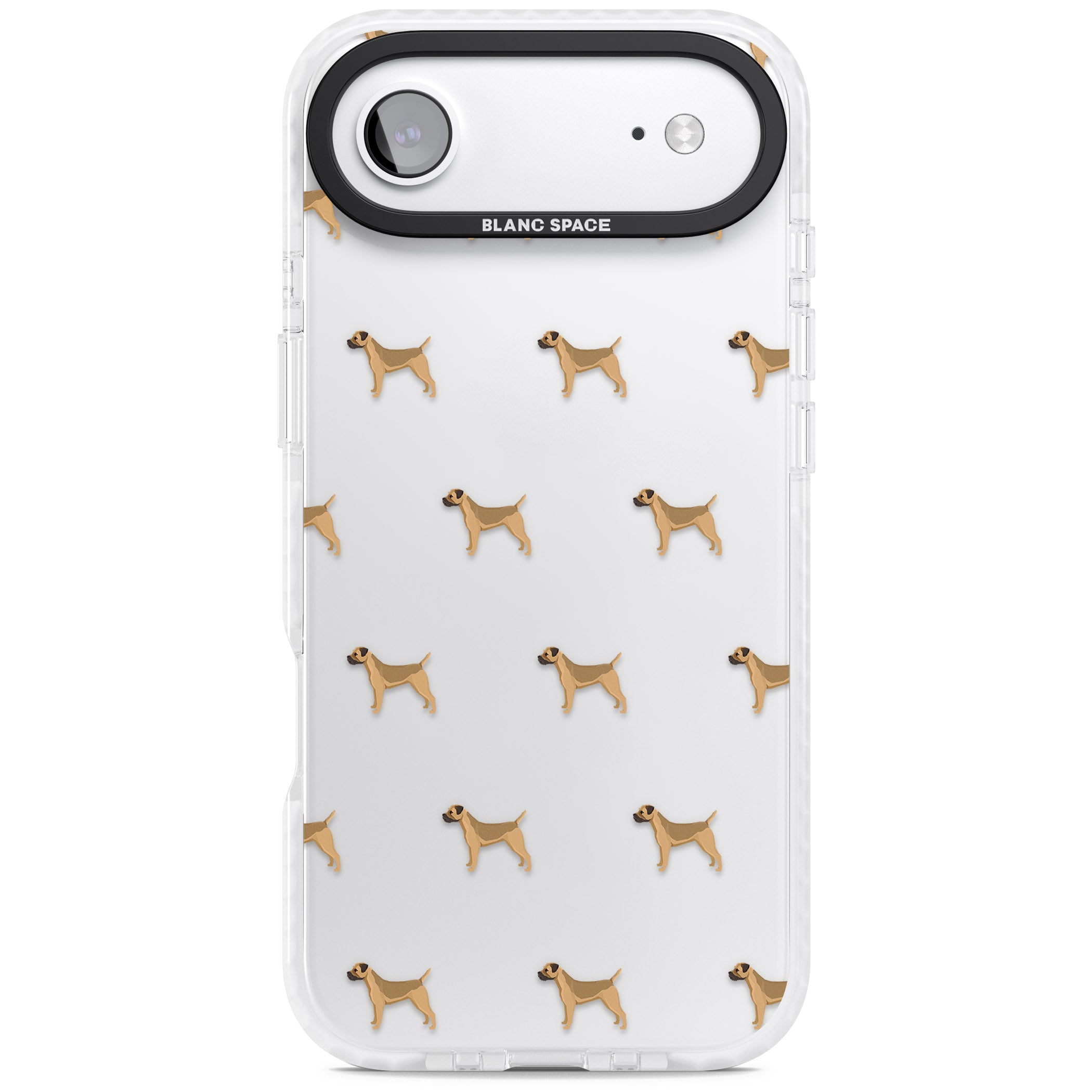 Border Terrier Dog Pattern iPhone 17 Air Impact Clear Phone Case