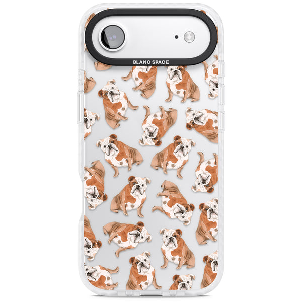 English Bulldog Watercolour Dog Pattern