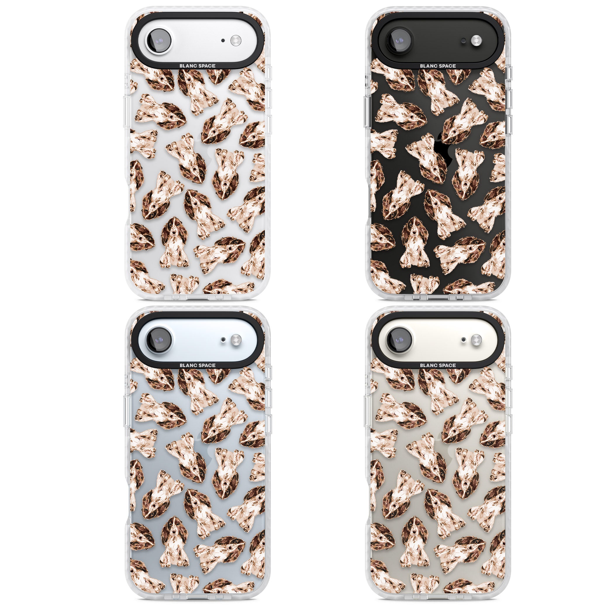 Cocker Spaniel (Brown) Watercolour Dog Pattern iPhone 17 Air Impact Clear Phone Case APT Impact Protection