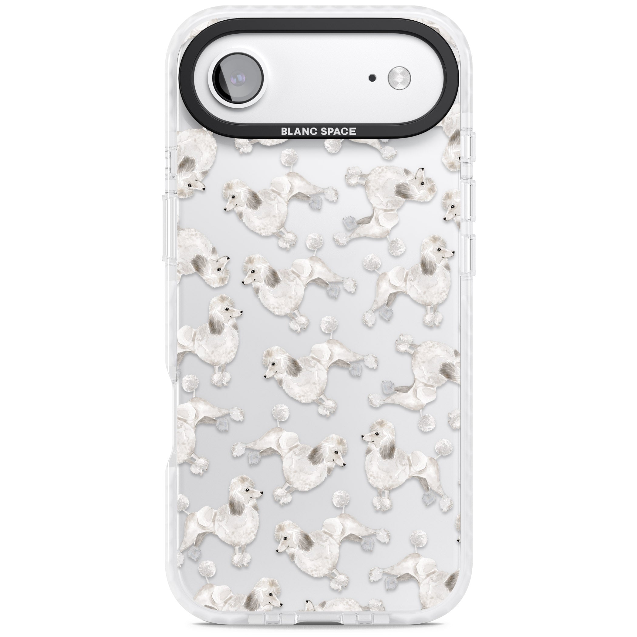 Poodle Watercolor Pattern iPhone 17 Air Impact Clear Phone Case