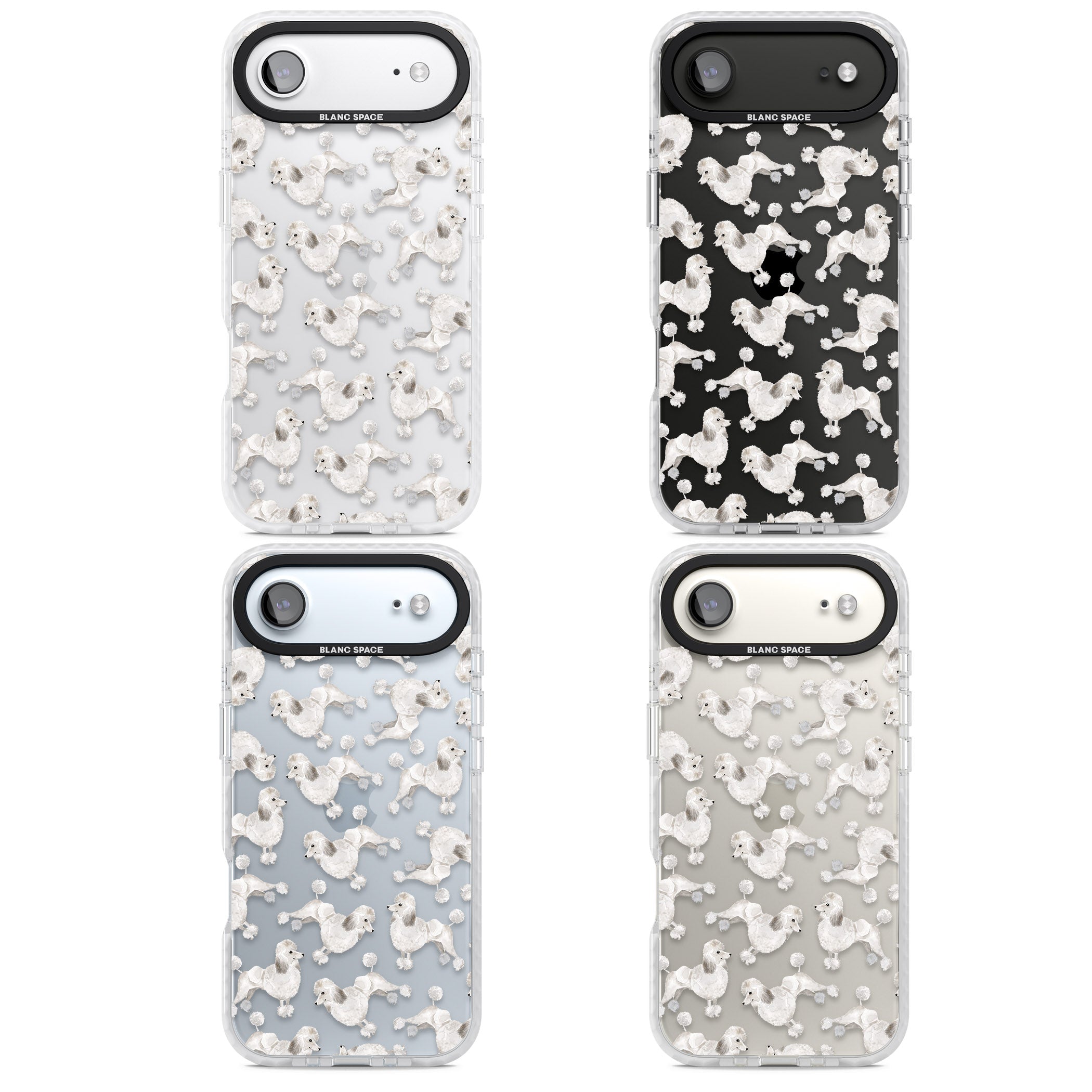 Poodle Watercolor Pattern iPhone 17 Air Impact Clear Phone Case APT Impact Protection