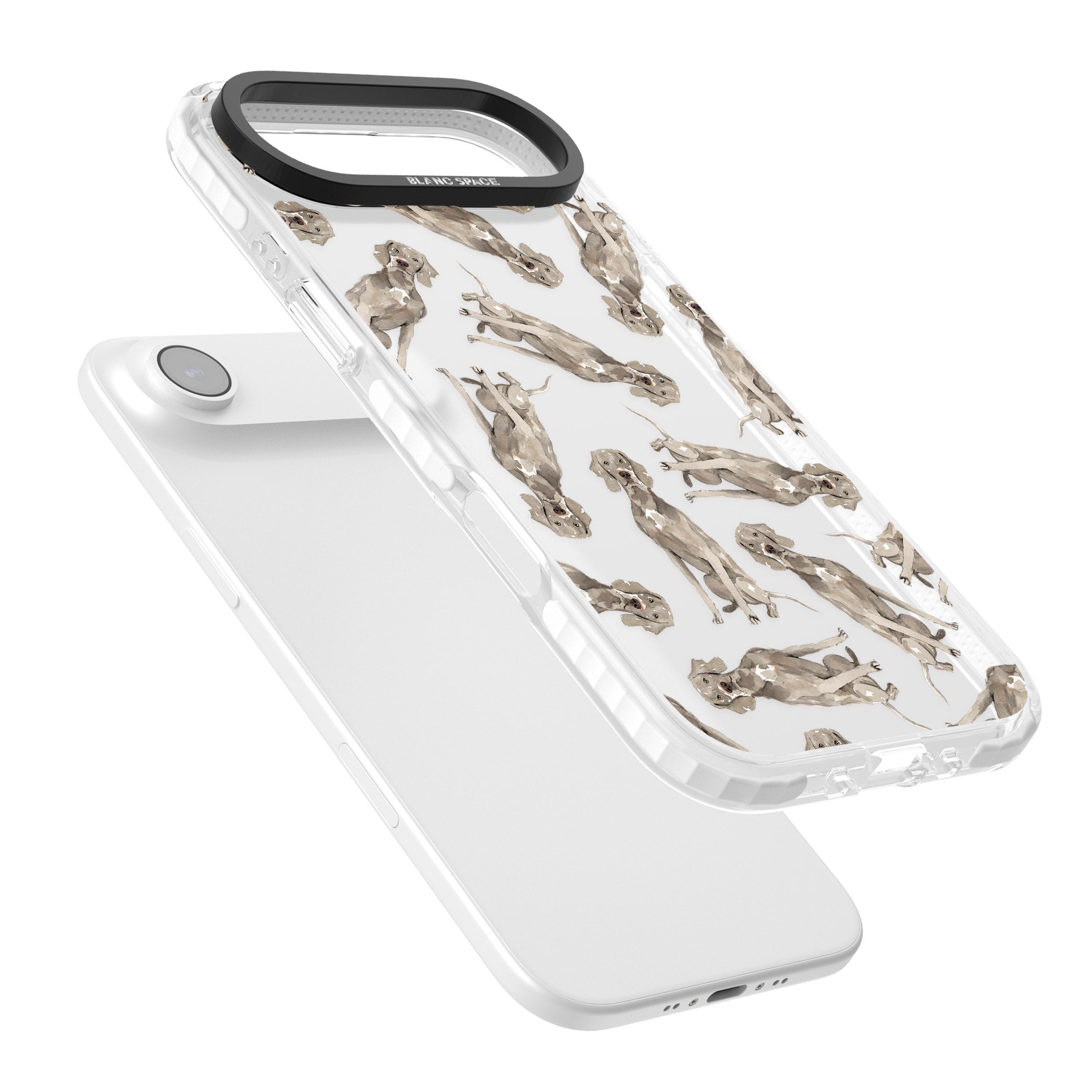 Weimaraner Watercolor Dog iPhone 17 Air Impact Clear Phone Case Colours