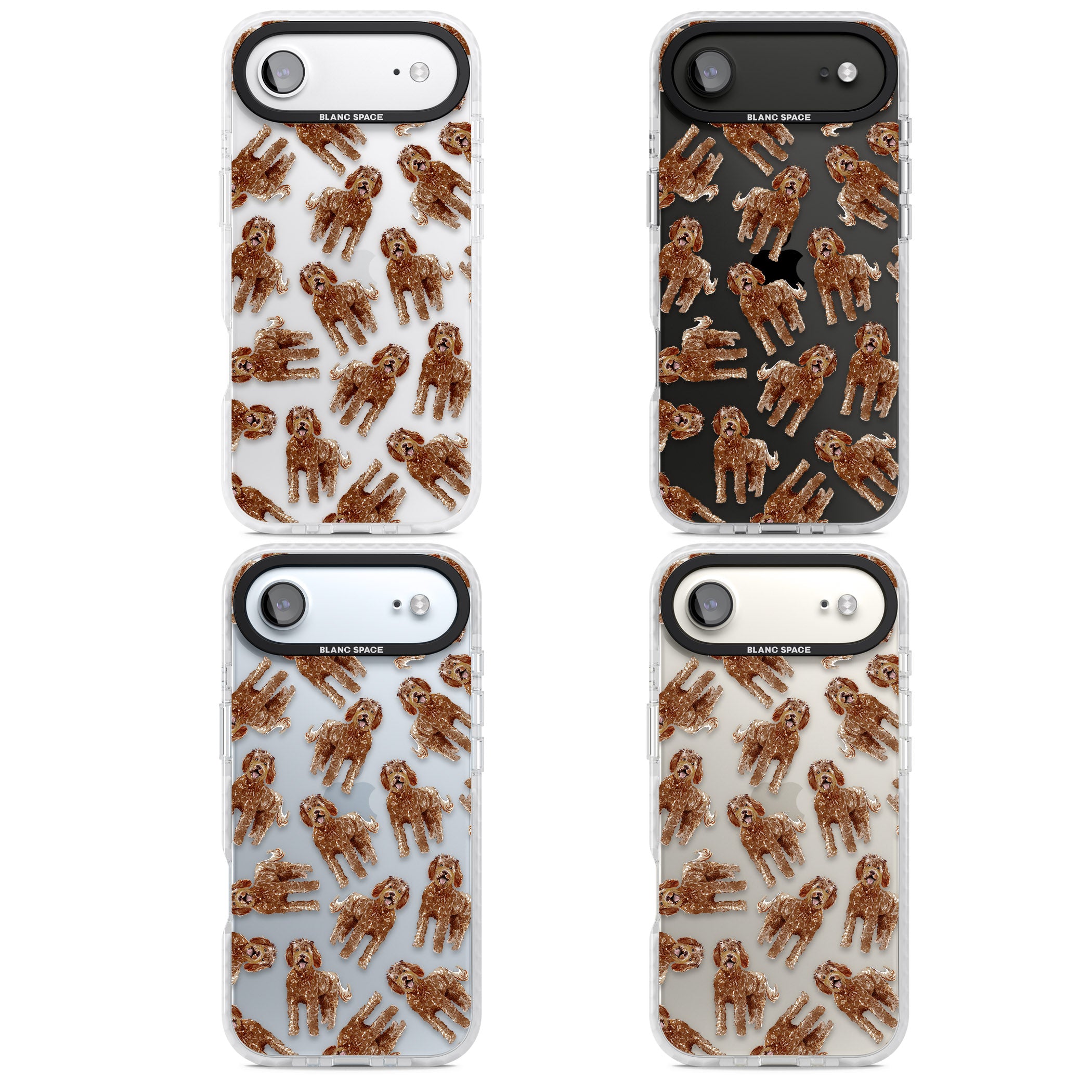 Labradoodle Brown Pattern iPhone 17 Air Impact Clear Phone Case APT Impact Protection