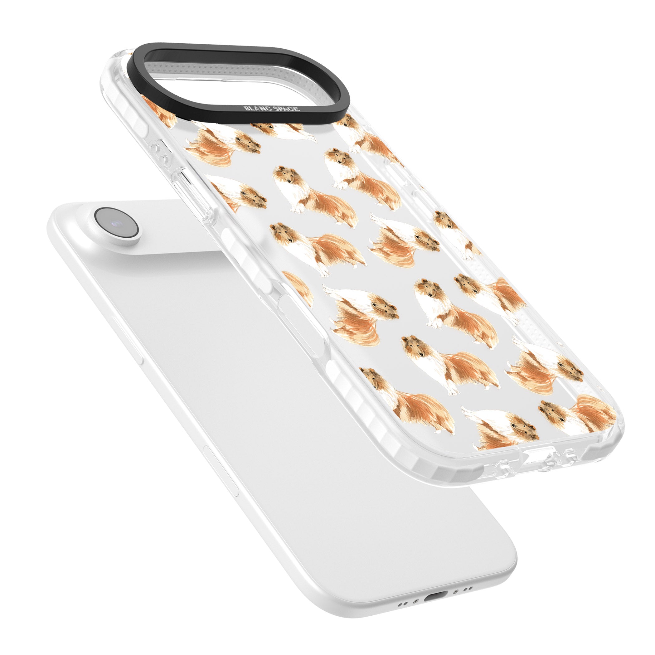 Collie Watercolor iPhone 17 Air Impact Clear Phone Case Colours