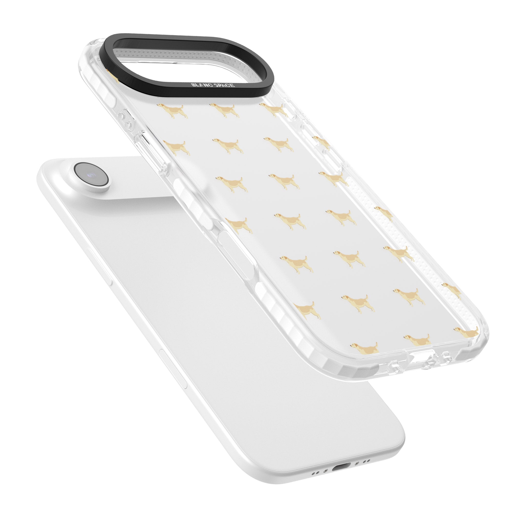 Tan Labrador Dog Pattern iPhone 17 Air Impact Clear Phone Case Colours